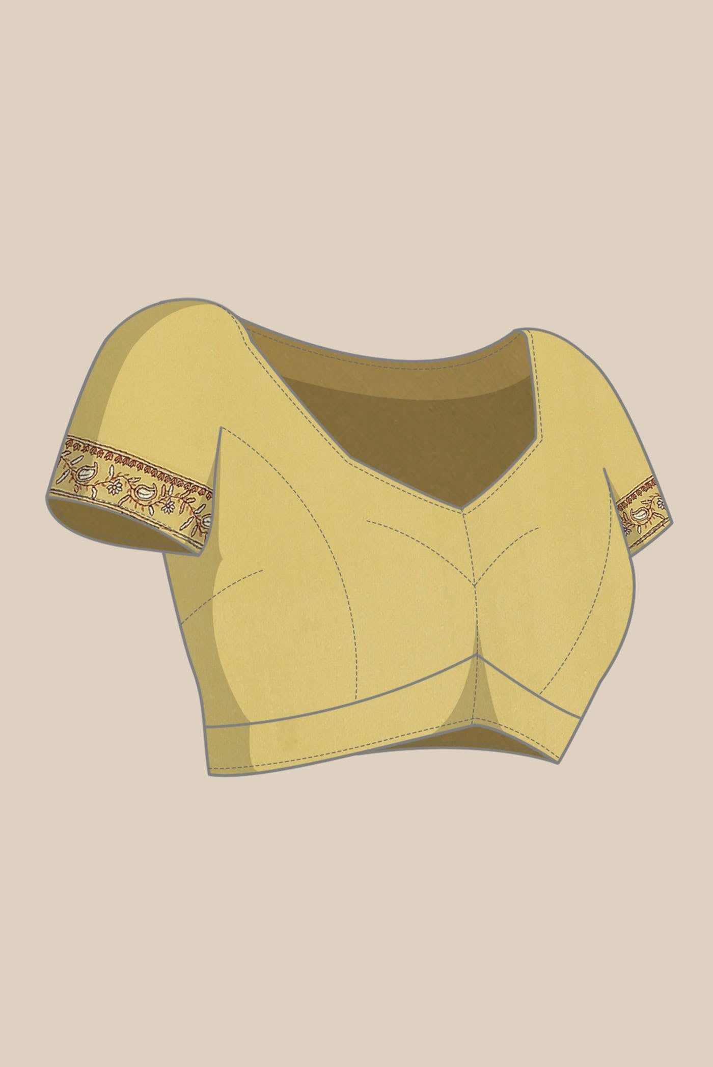 Yellow Crepe Saree