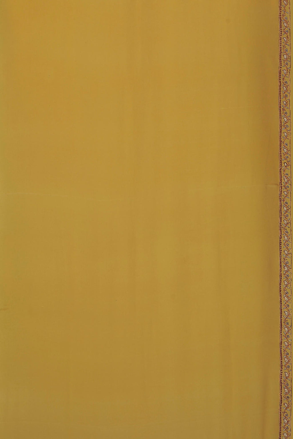 Yellow Crepe Saree