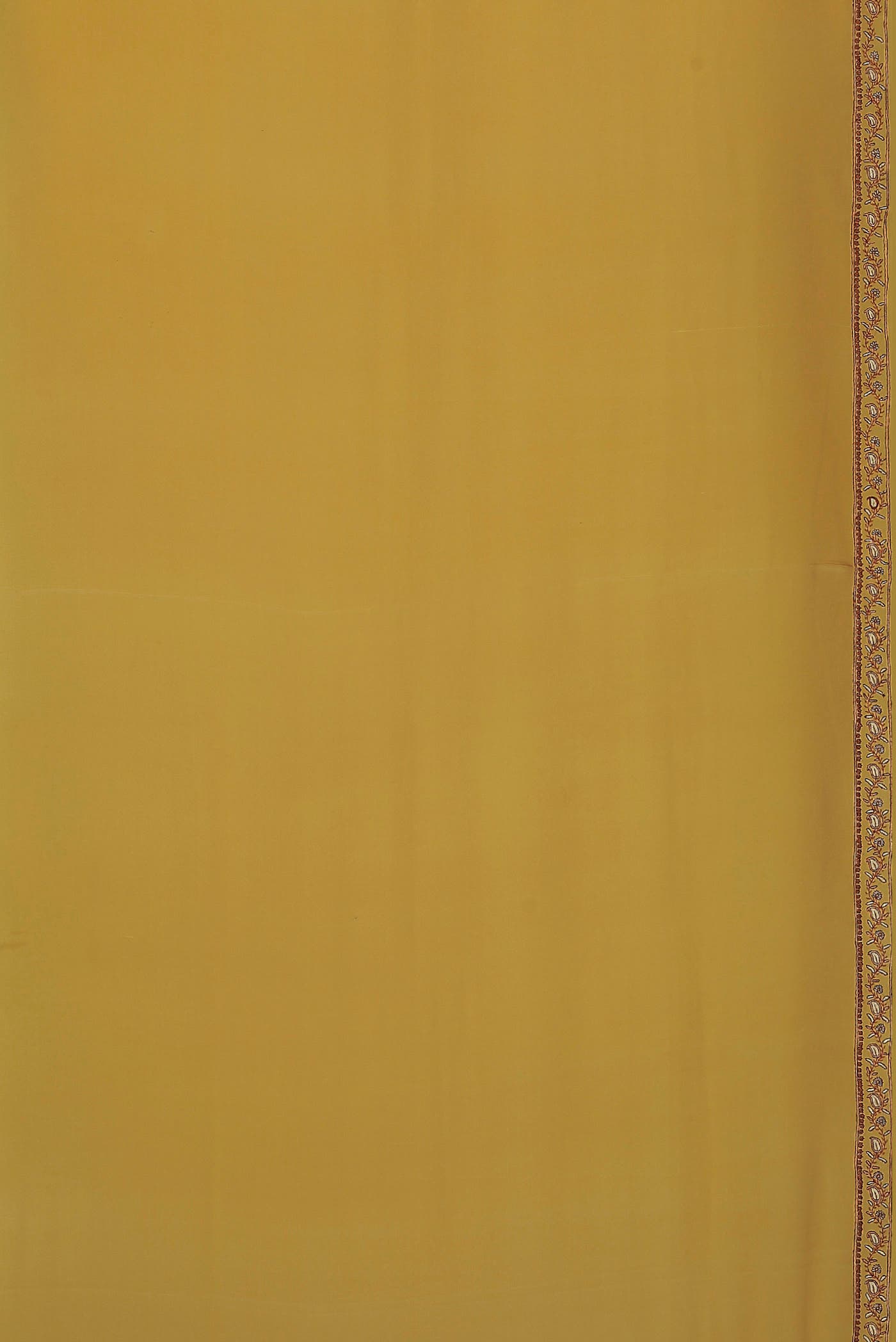 Yellow Crepe Saree