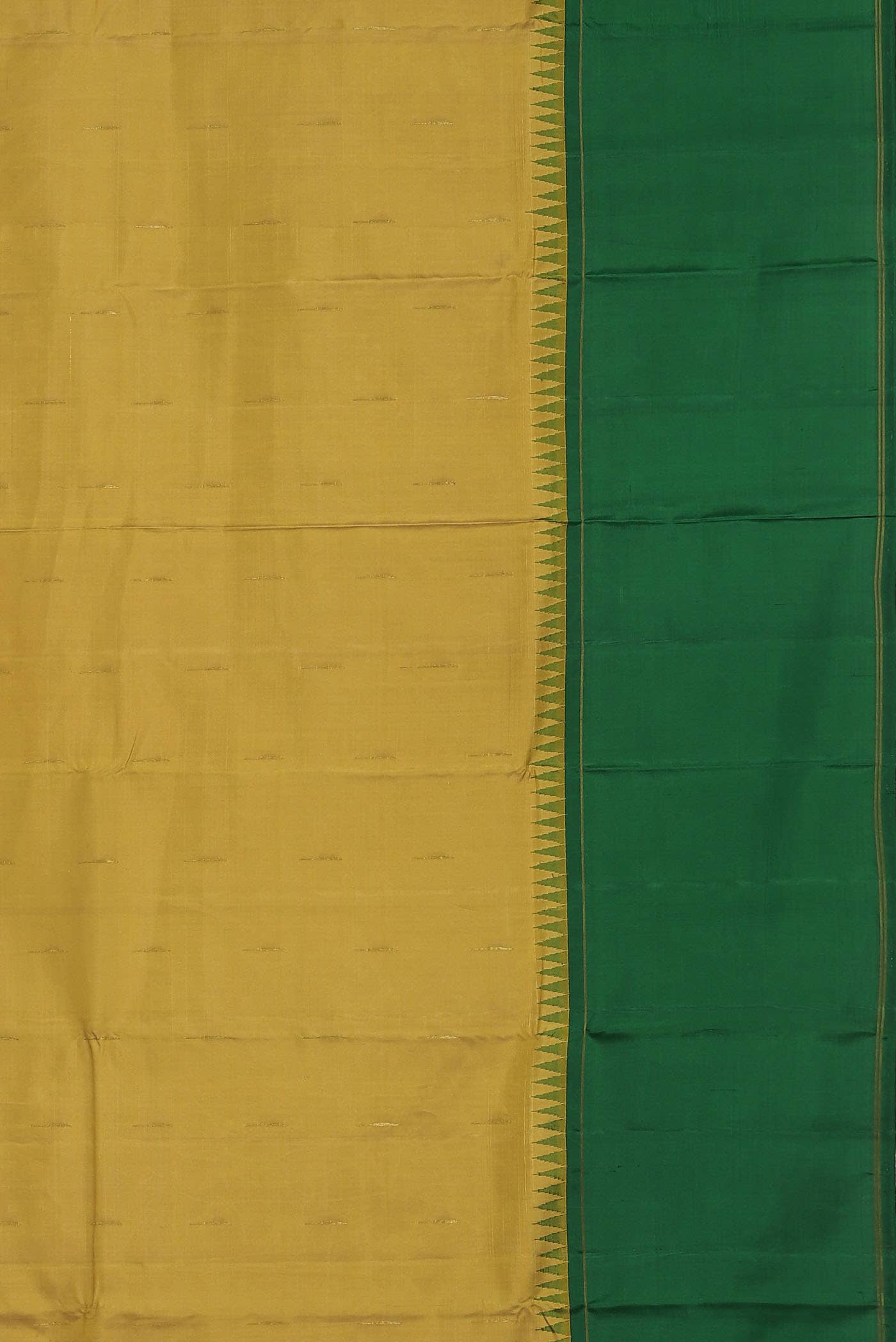 Pure Silk Pure Zari Yellow Kanchipuram Saree