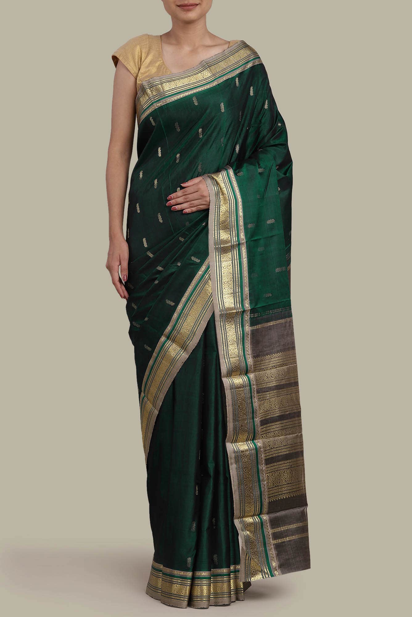 Green Kanchipuram Silk Saree