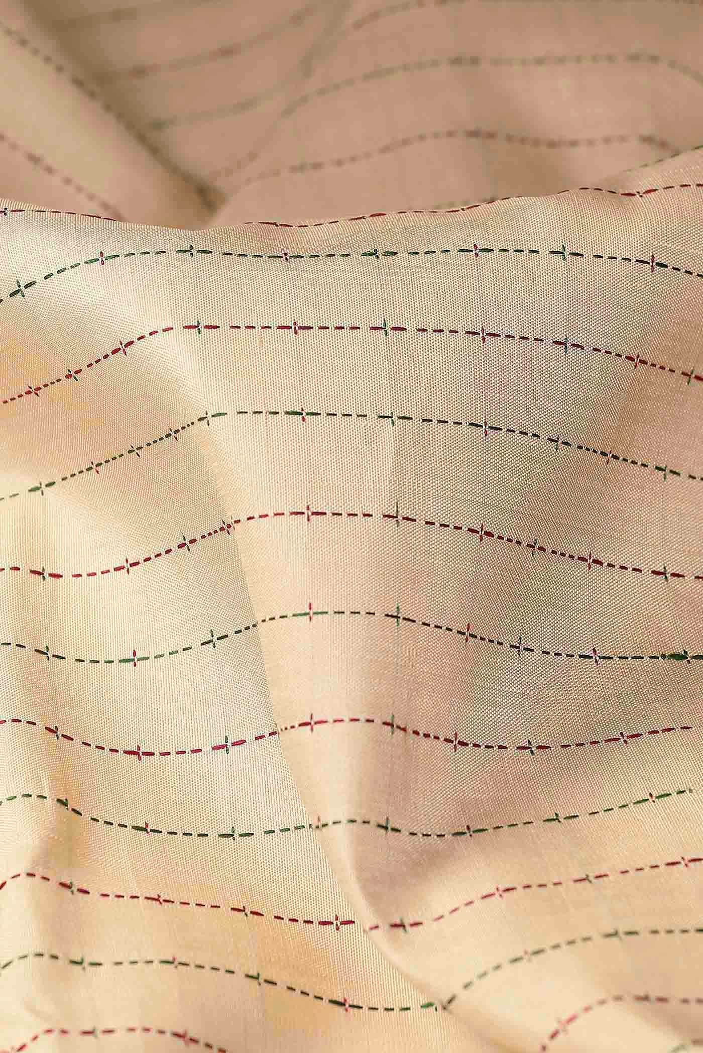 Beige Kanchipuram Silk Saree