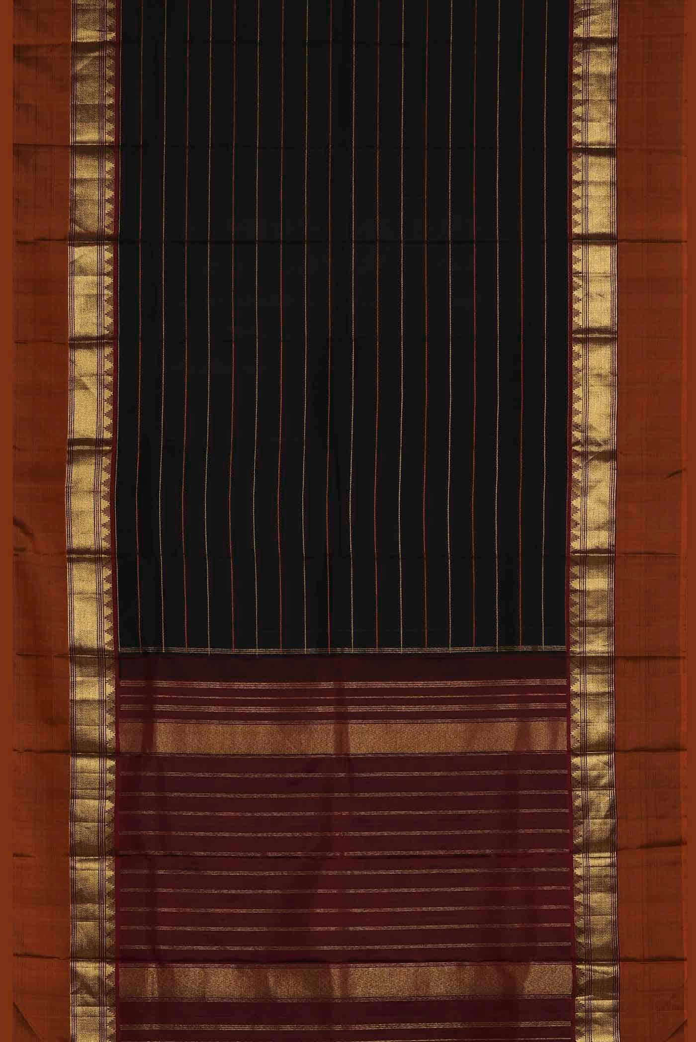 Black Kanchipuram Silk Saree