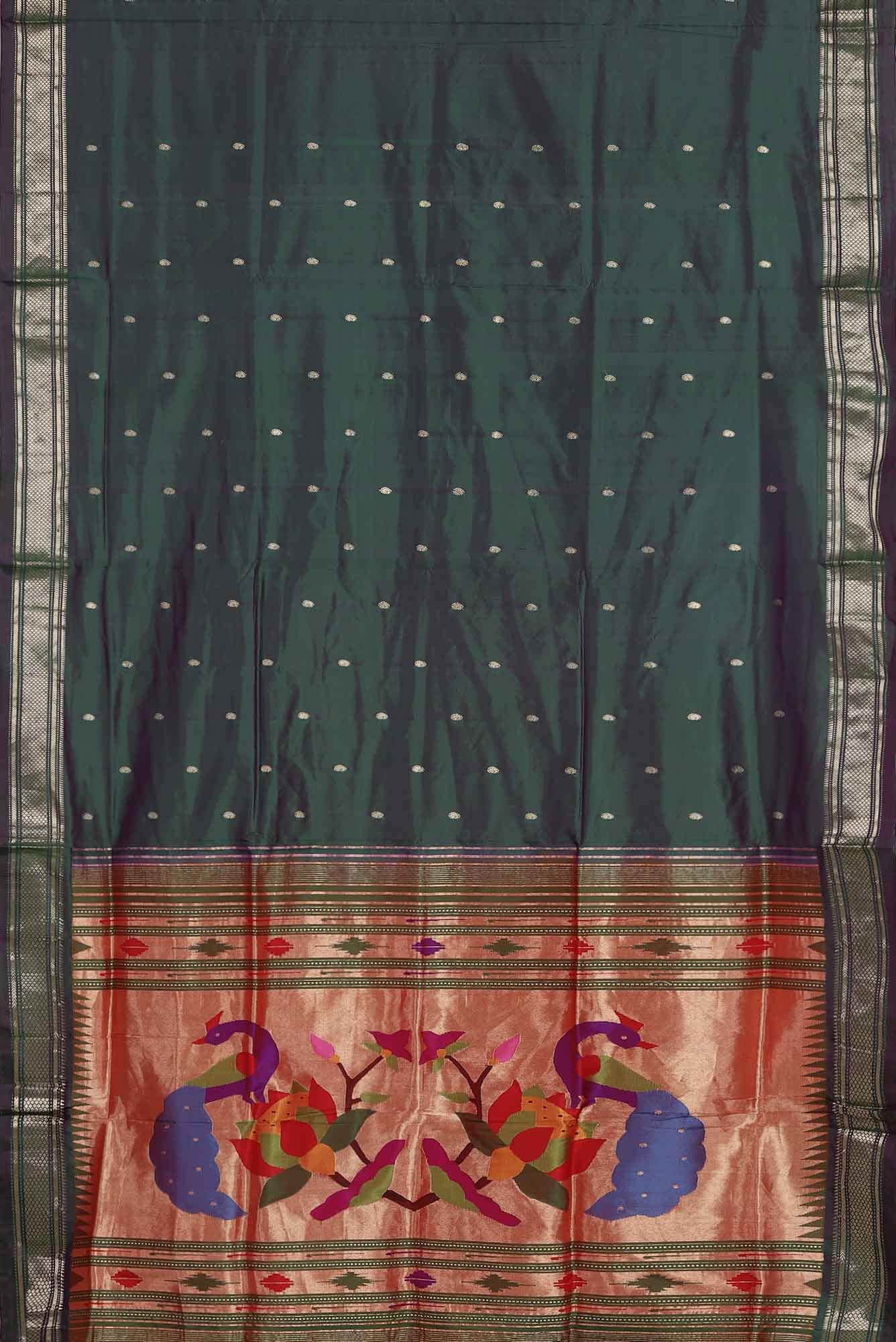 Green Paithani Silk Saree
