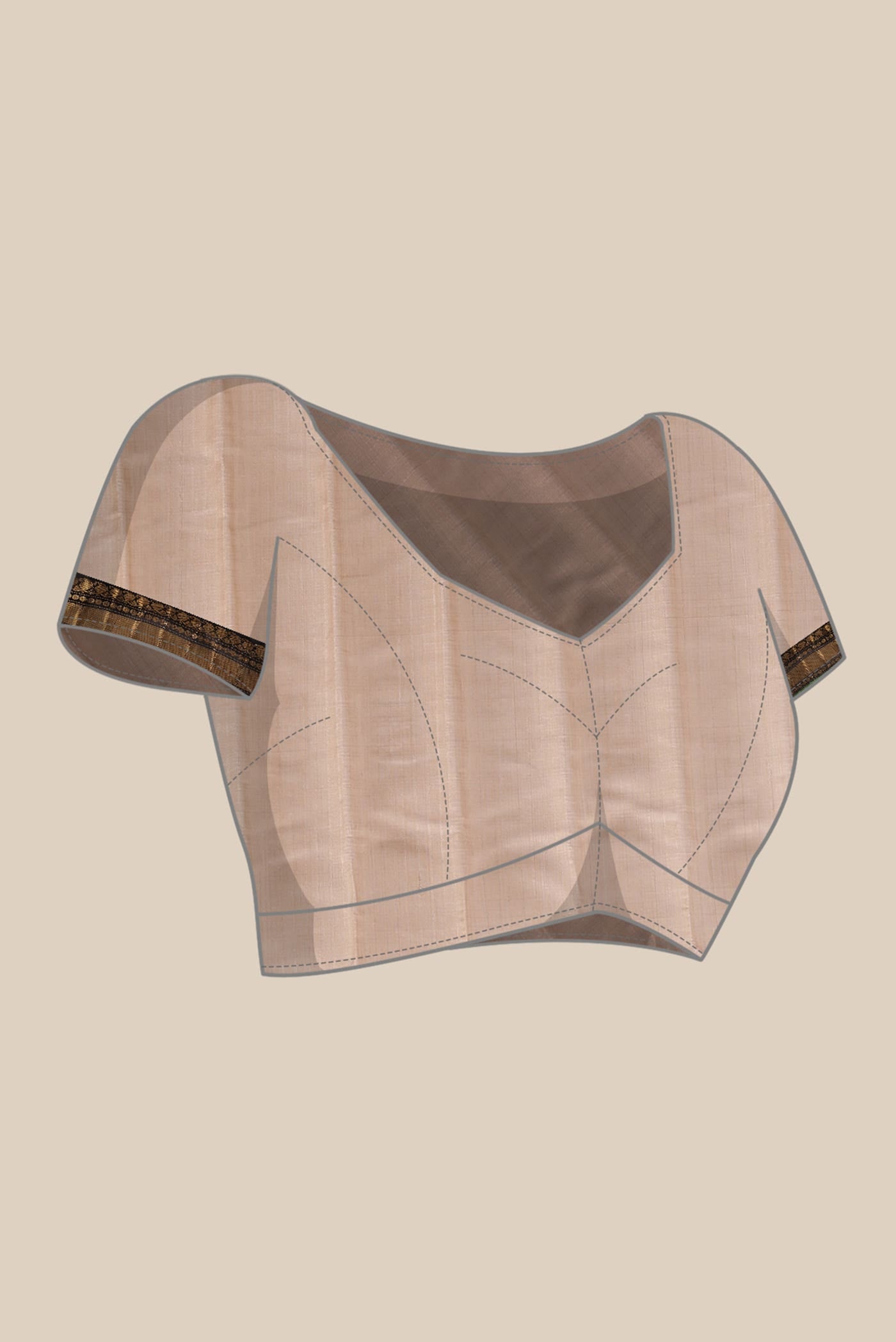 Beige Gadwal Silk Cotton Saree