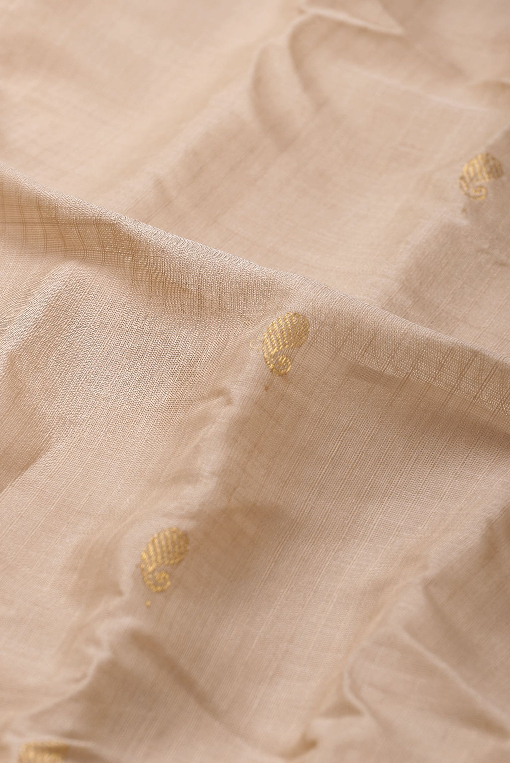 Beige Gadwal Silk Cotton Saree