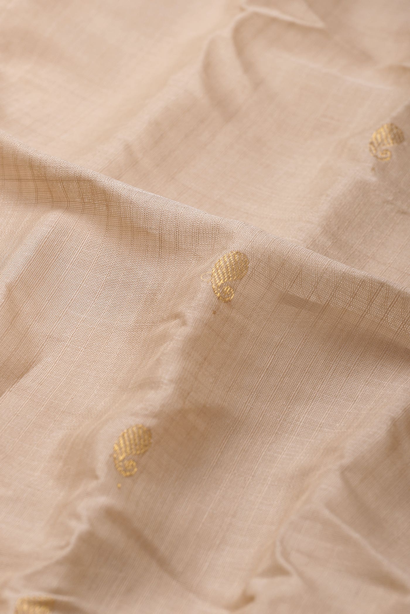 Beige Gadwal Silk Cotton Saree