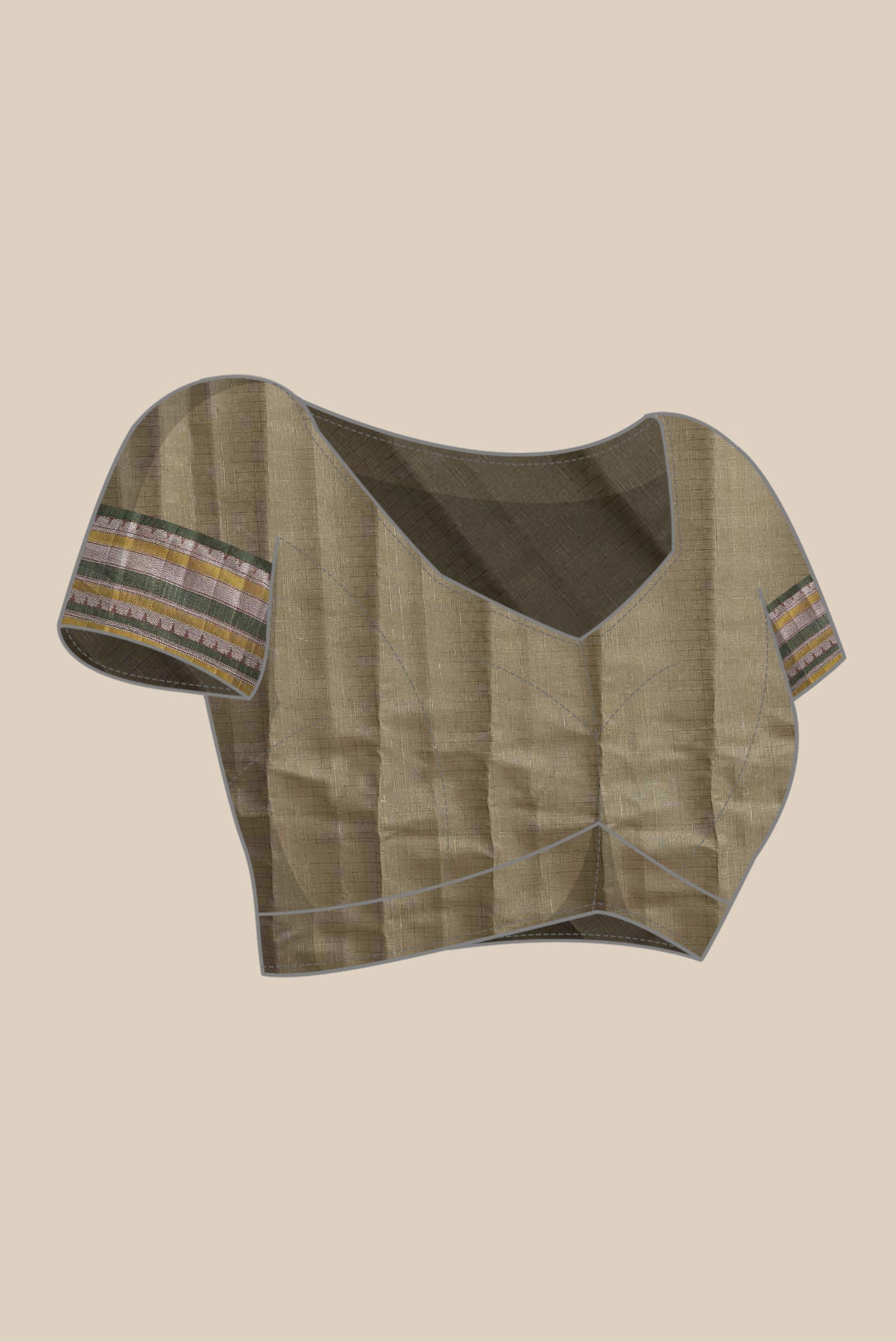 Beige Gadwal Silk Cotton Saree