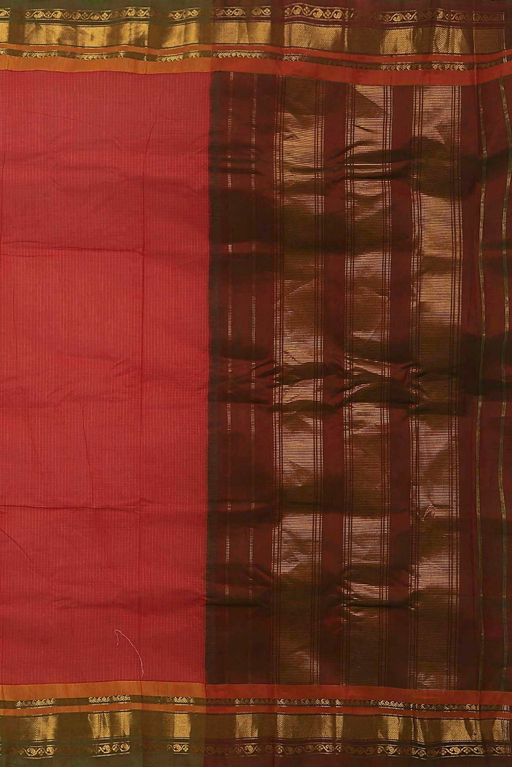 Orange Gadwal cotton Saree
