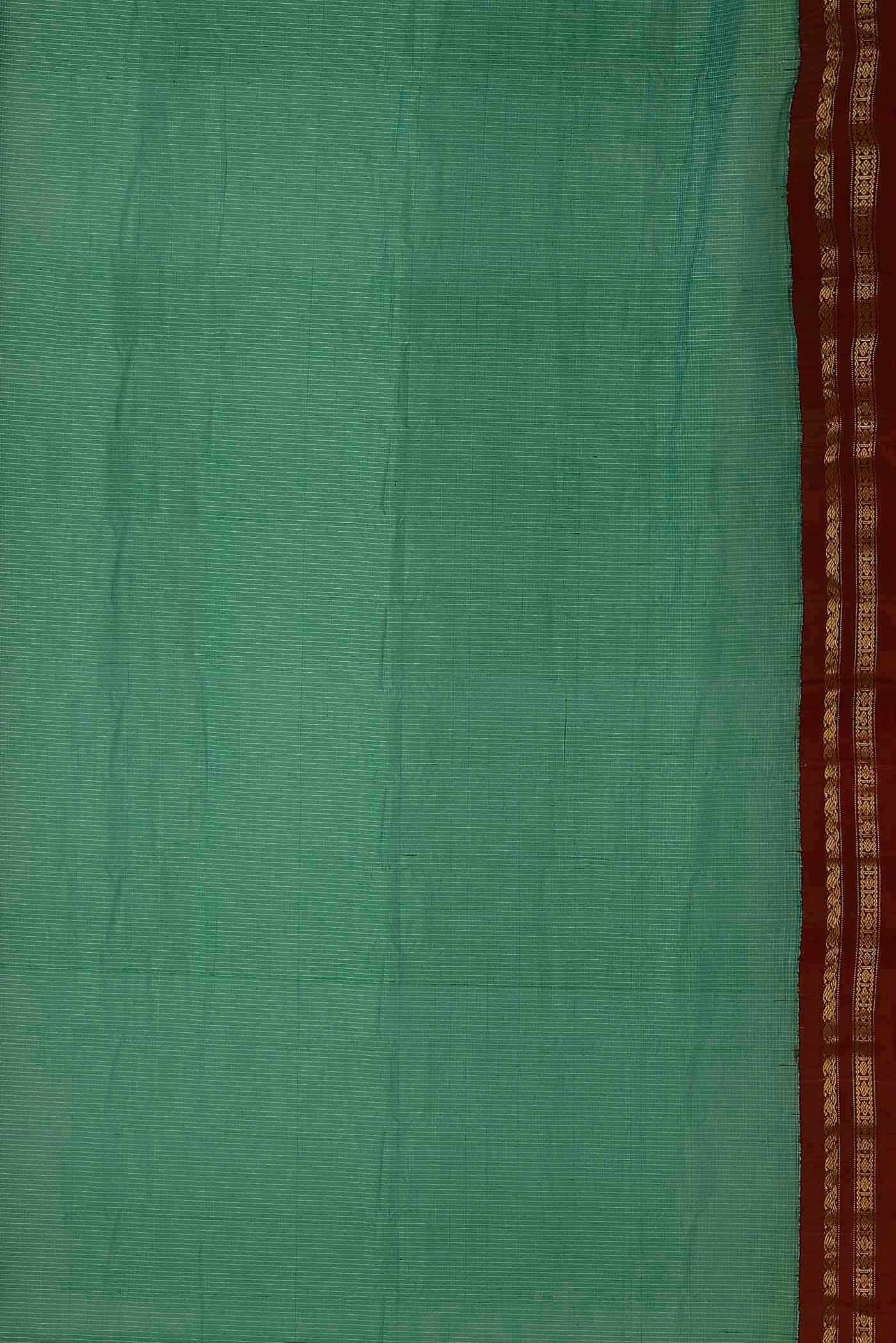 Green Gadwal cotton Saree