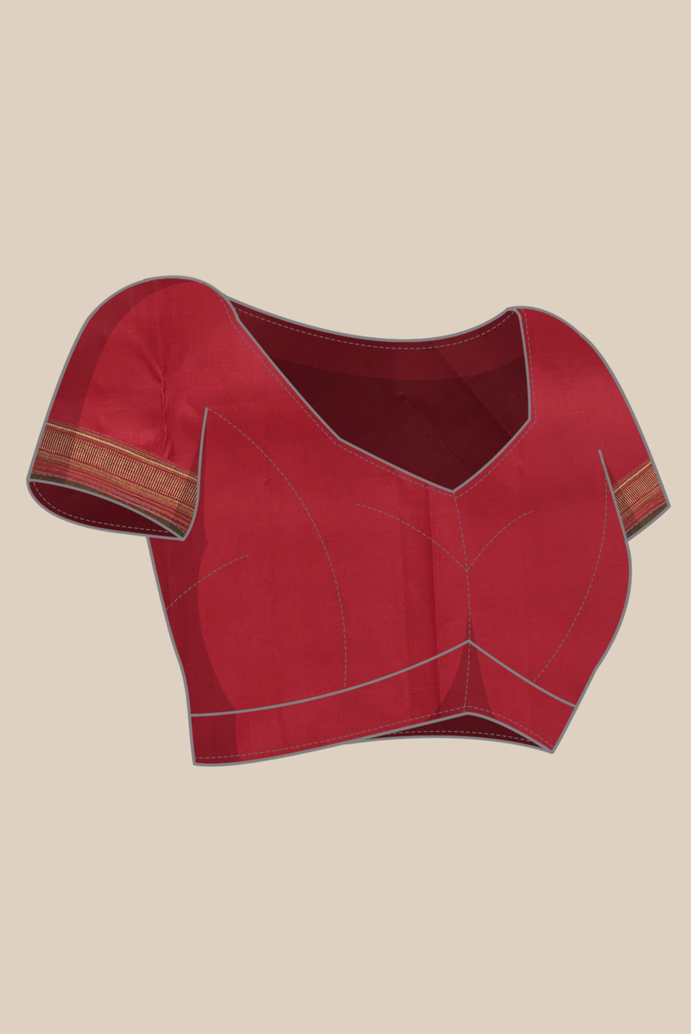 Pure Silk Pure Zari Red Kanchipuram Saree