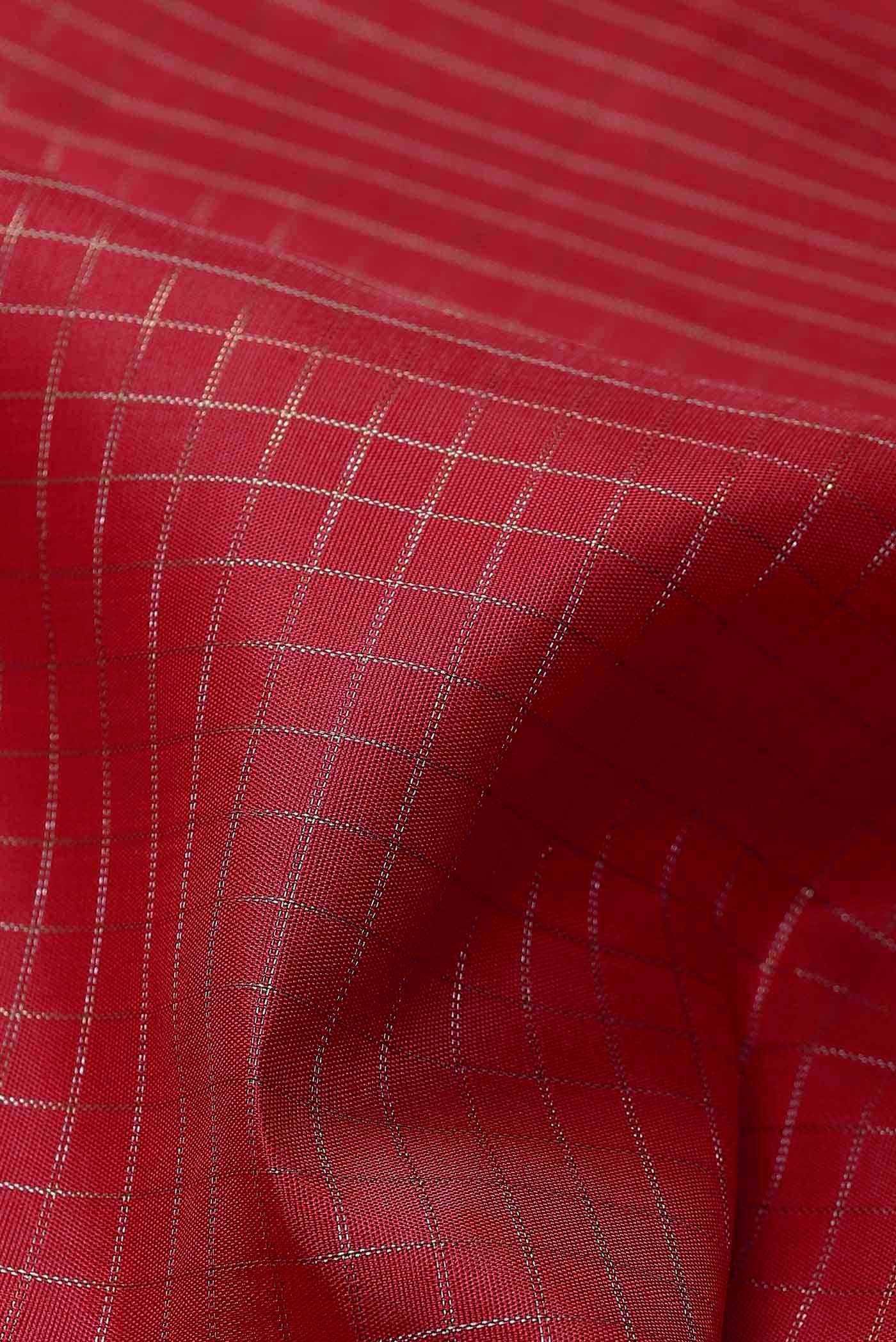 Pure Silk Pure Zari Red Kanchipuram Saree