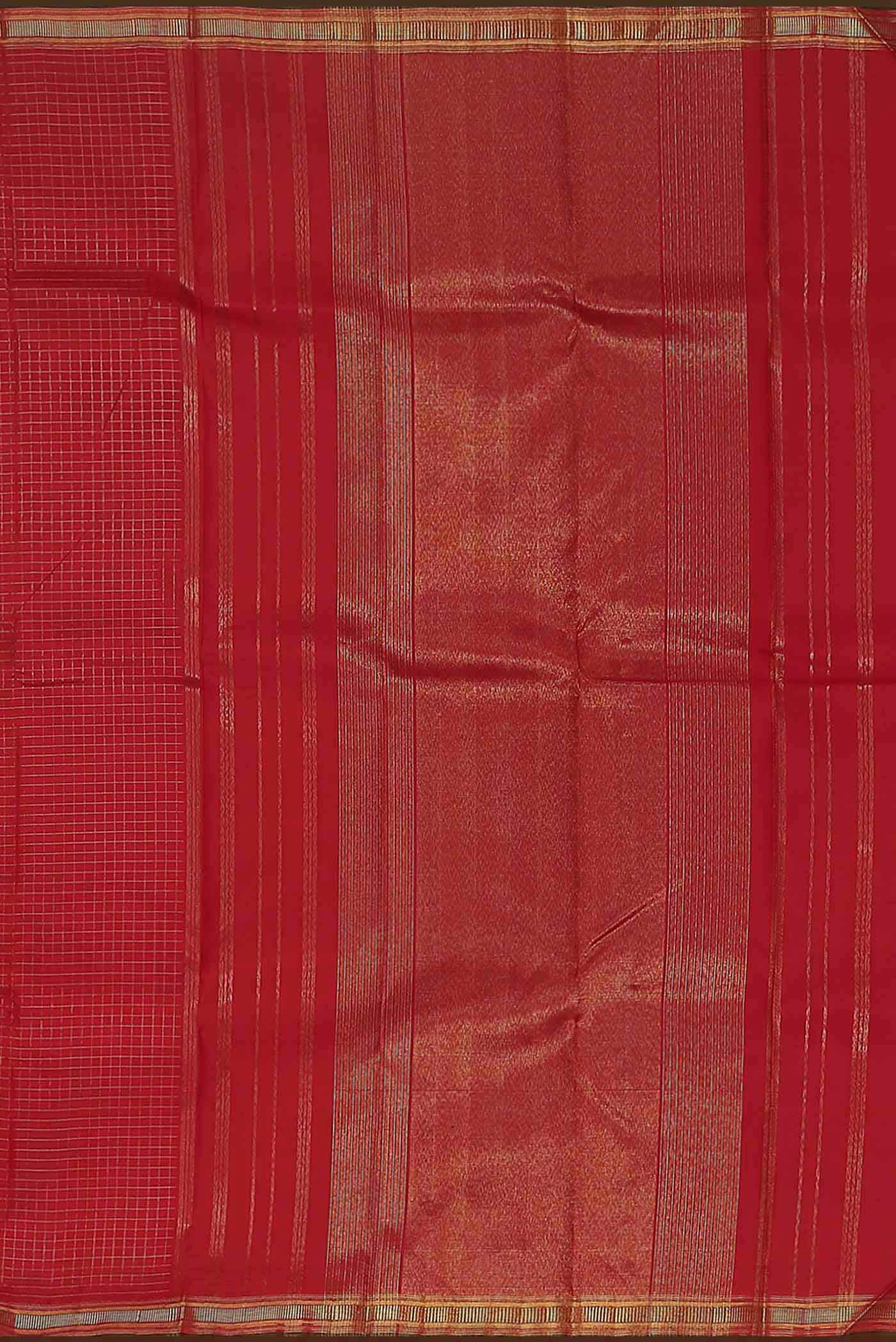 Pure Silk Pure Zari Red Kanchipuram Saree