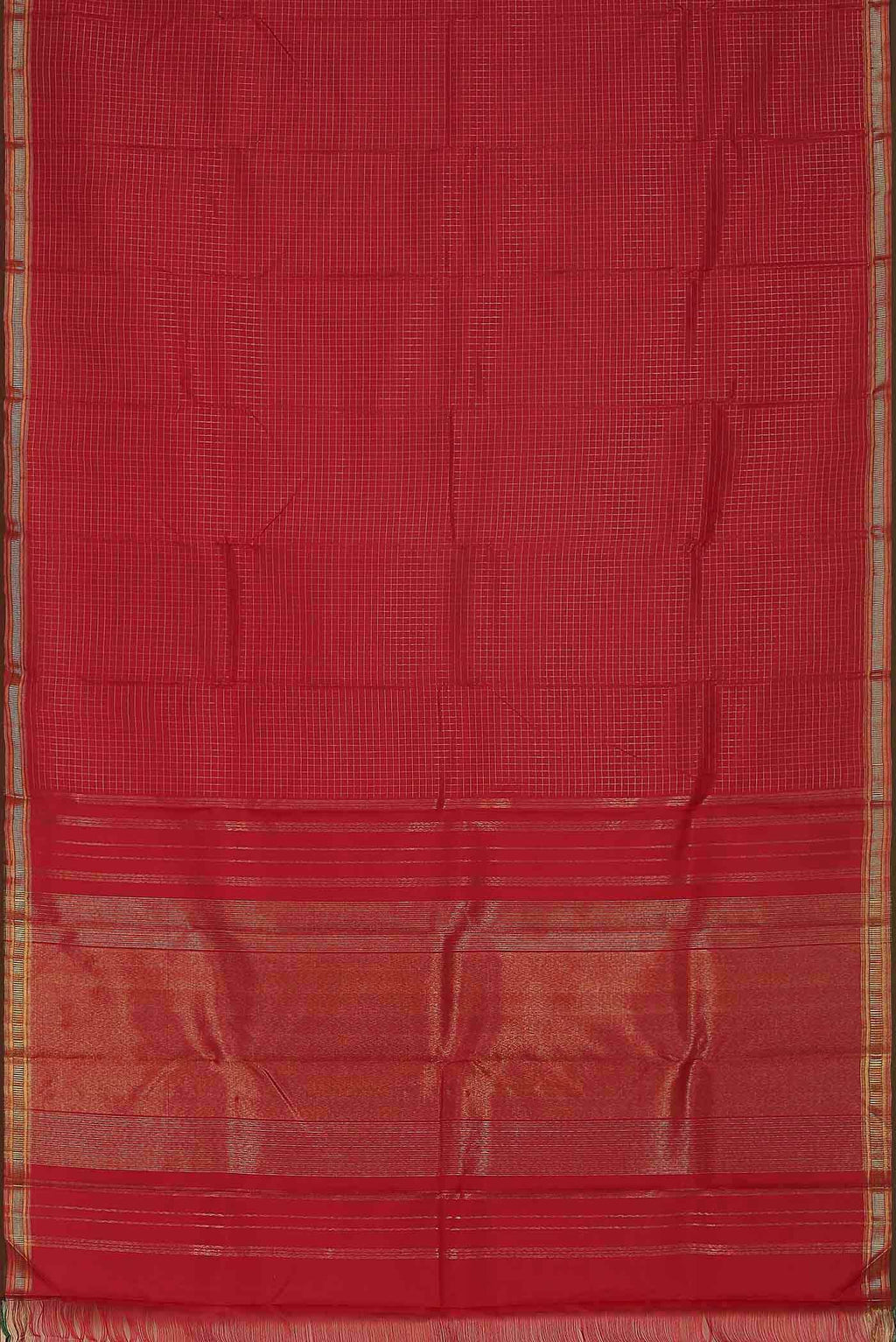 Pure Silk Pure Zari Red Kanchipuram Saree
