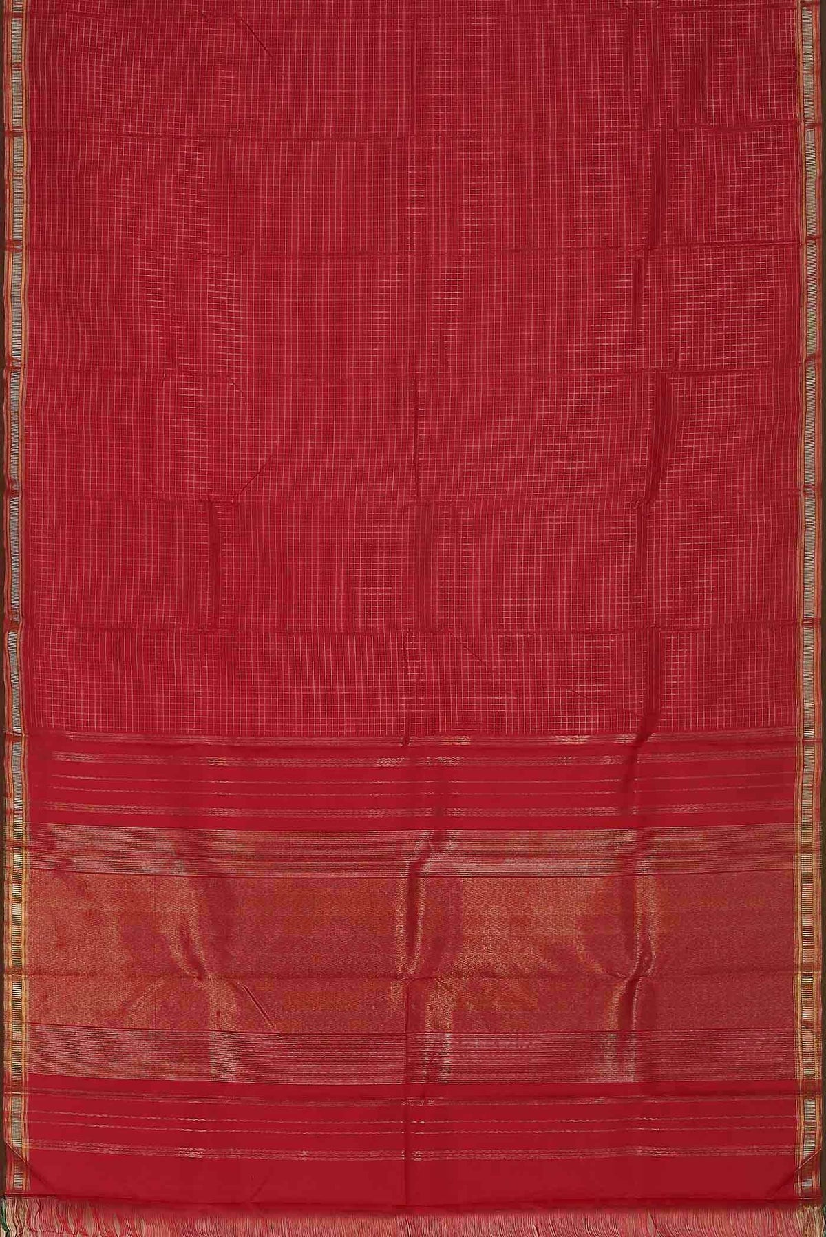 Pure Silk Pure Zari Red Kanchipuram Saree