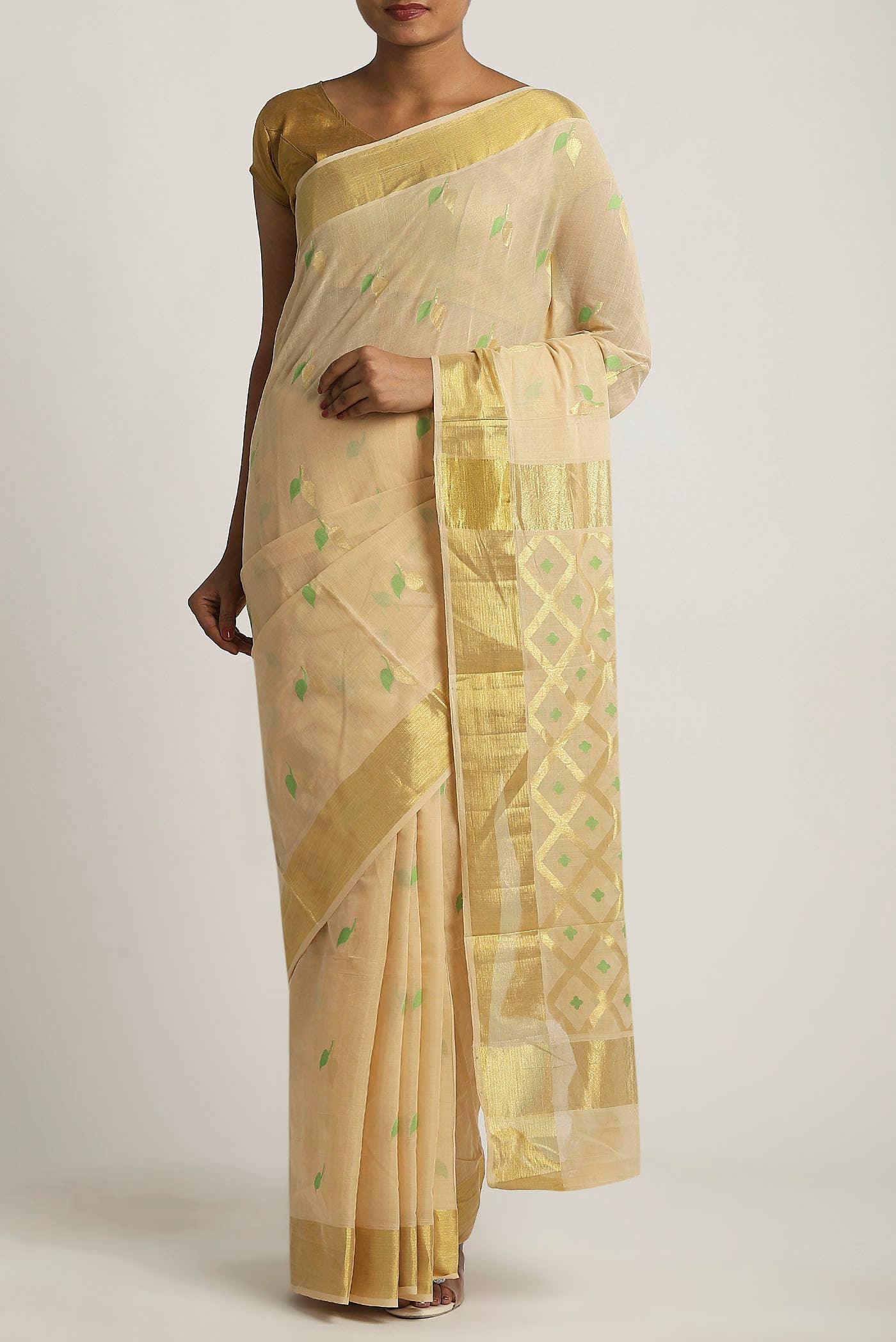 Sandal Venkatagiri Cotton Saree