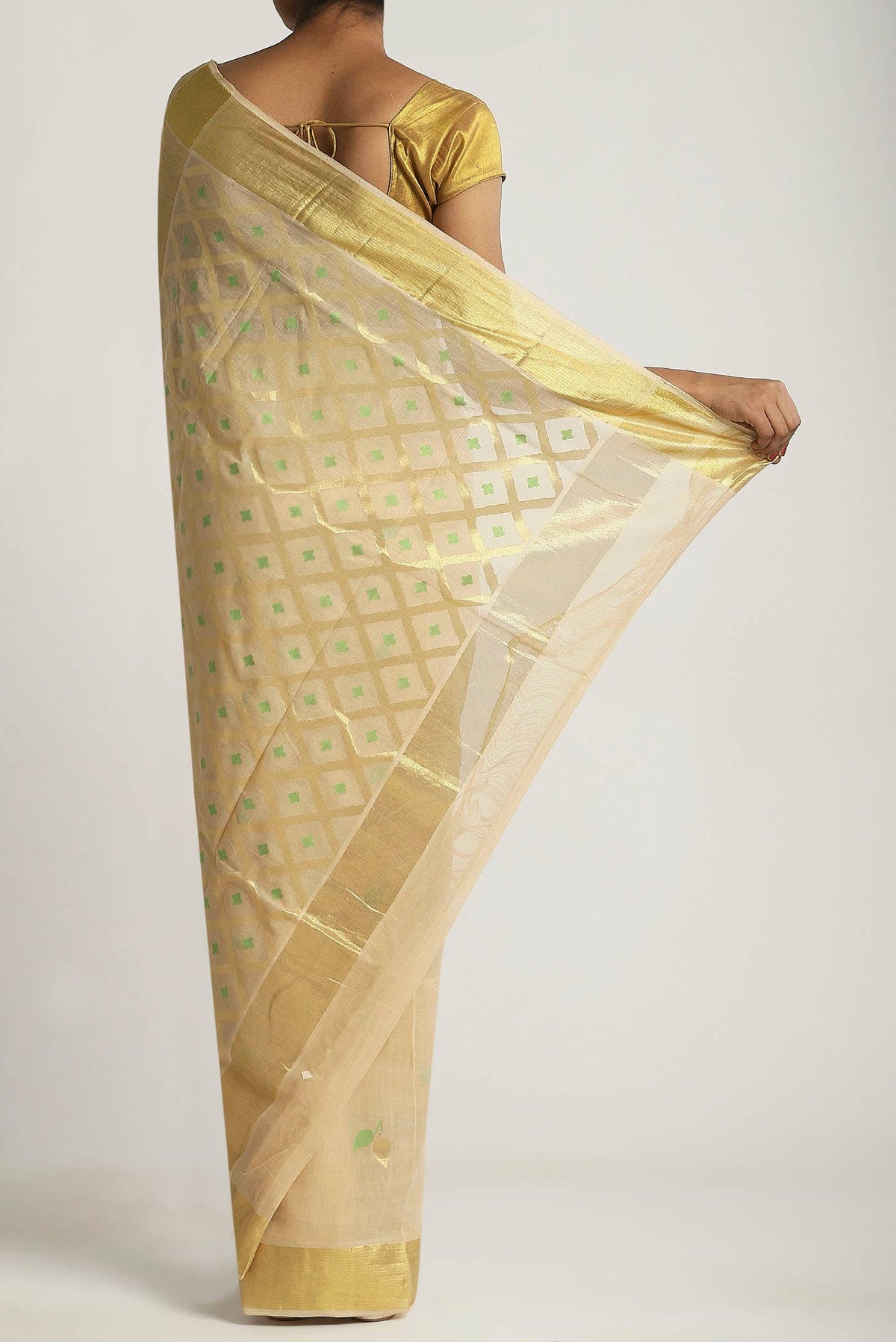 Sandal Venkatagiri Cotton Saree