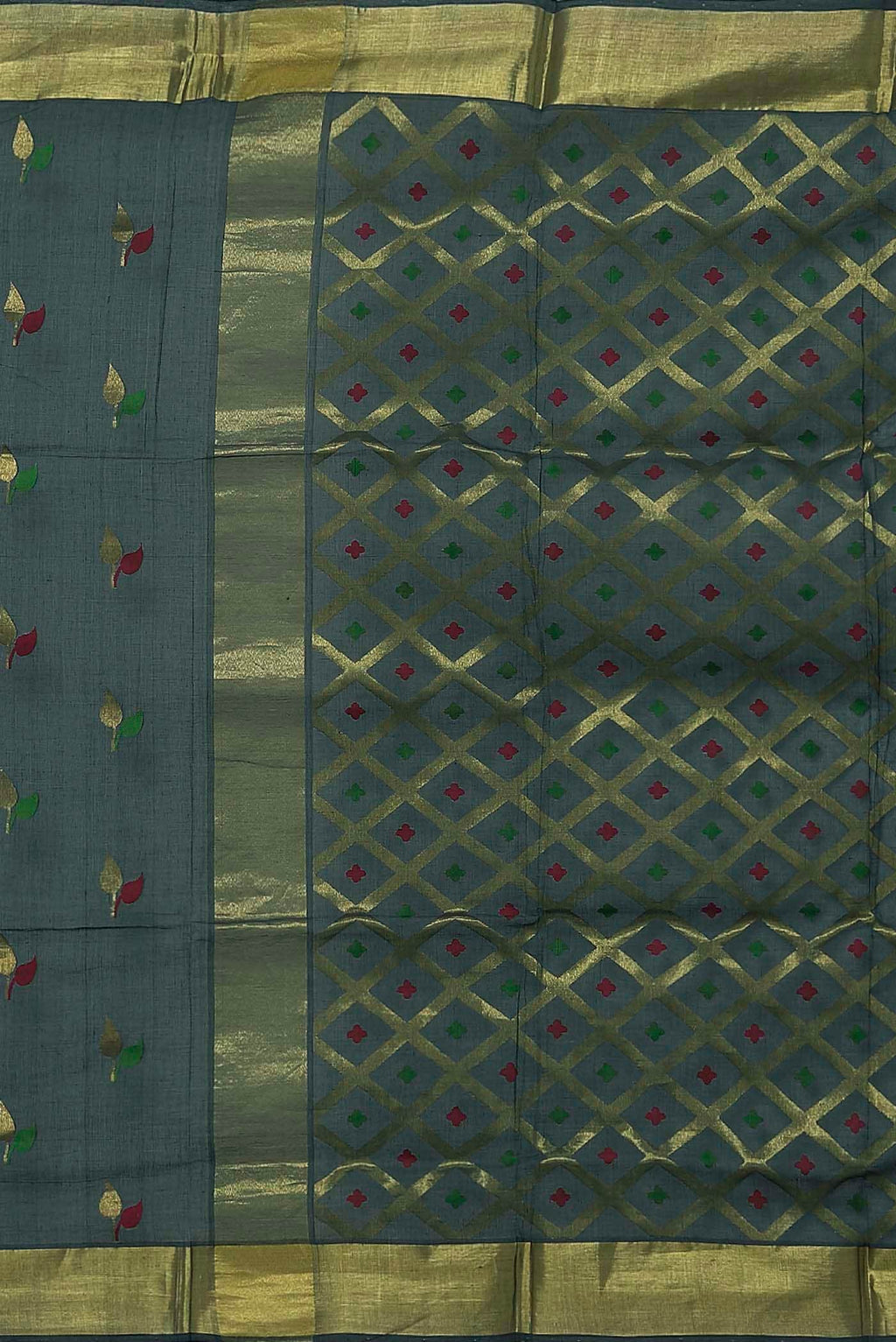 Grey Venkatagiri Cotton Saree