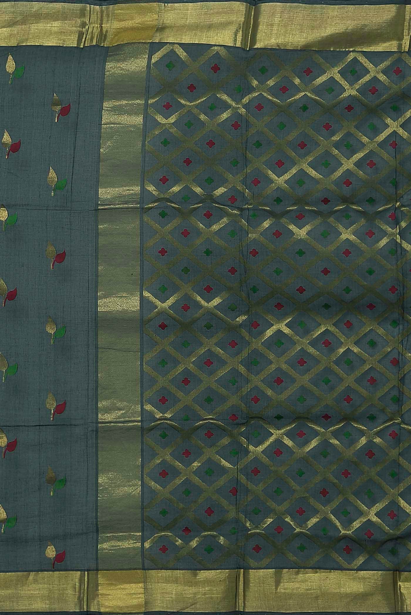 Grey Venkatagiri Cotton Saree