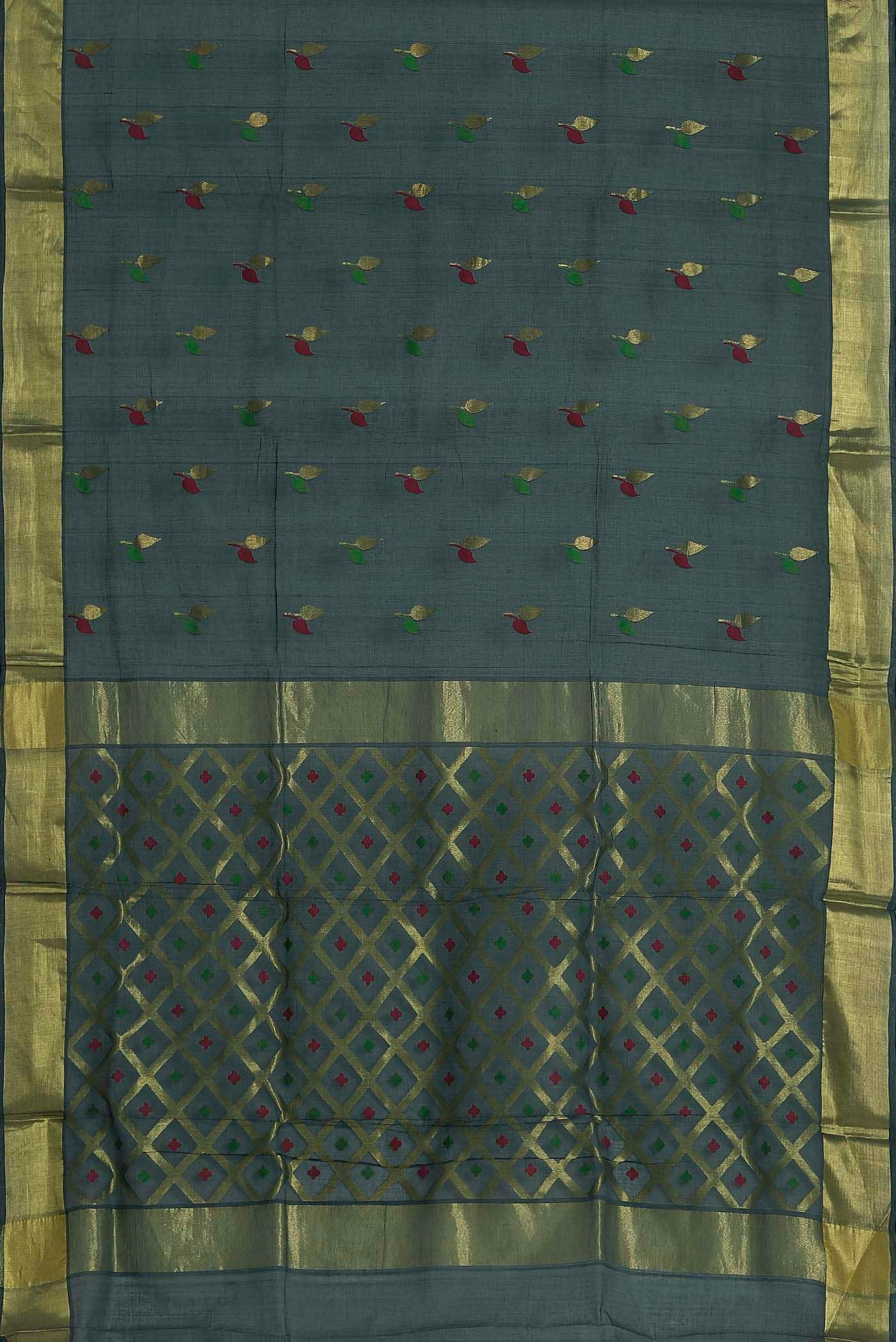Grey Venkatagiri Cotton Saree