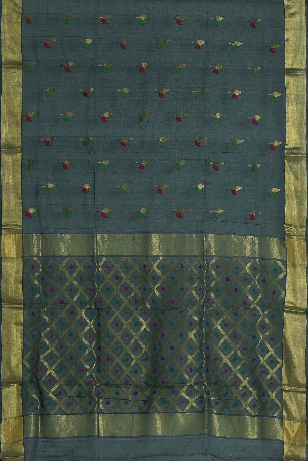 Grey Venkatagiri Cotton Saree