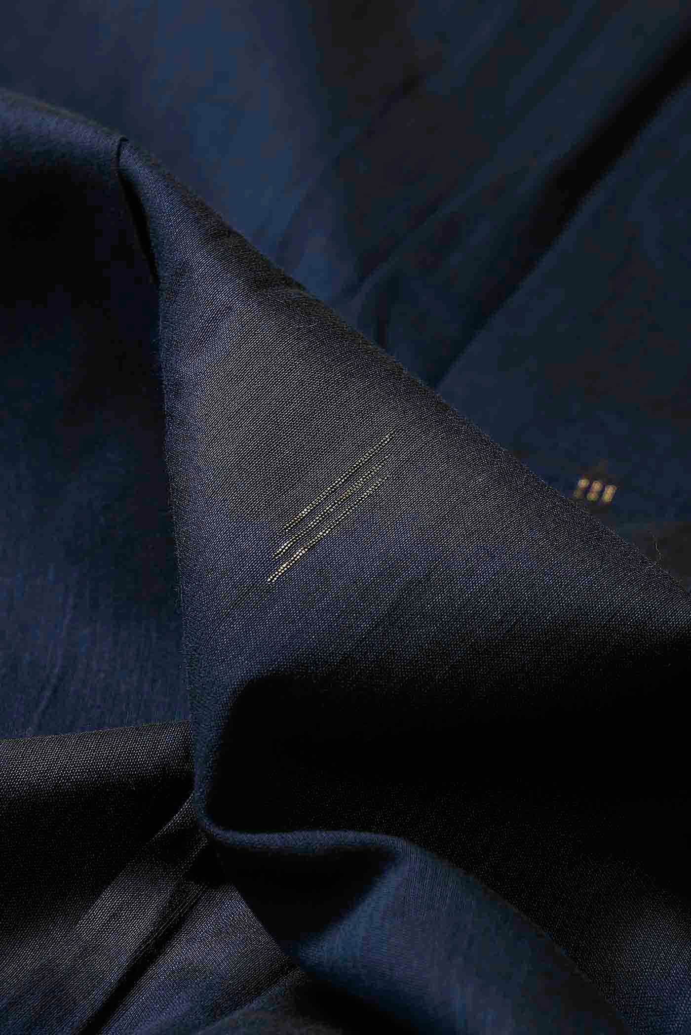 Navy Blue Paithani Cotton Saree