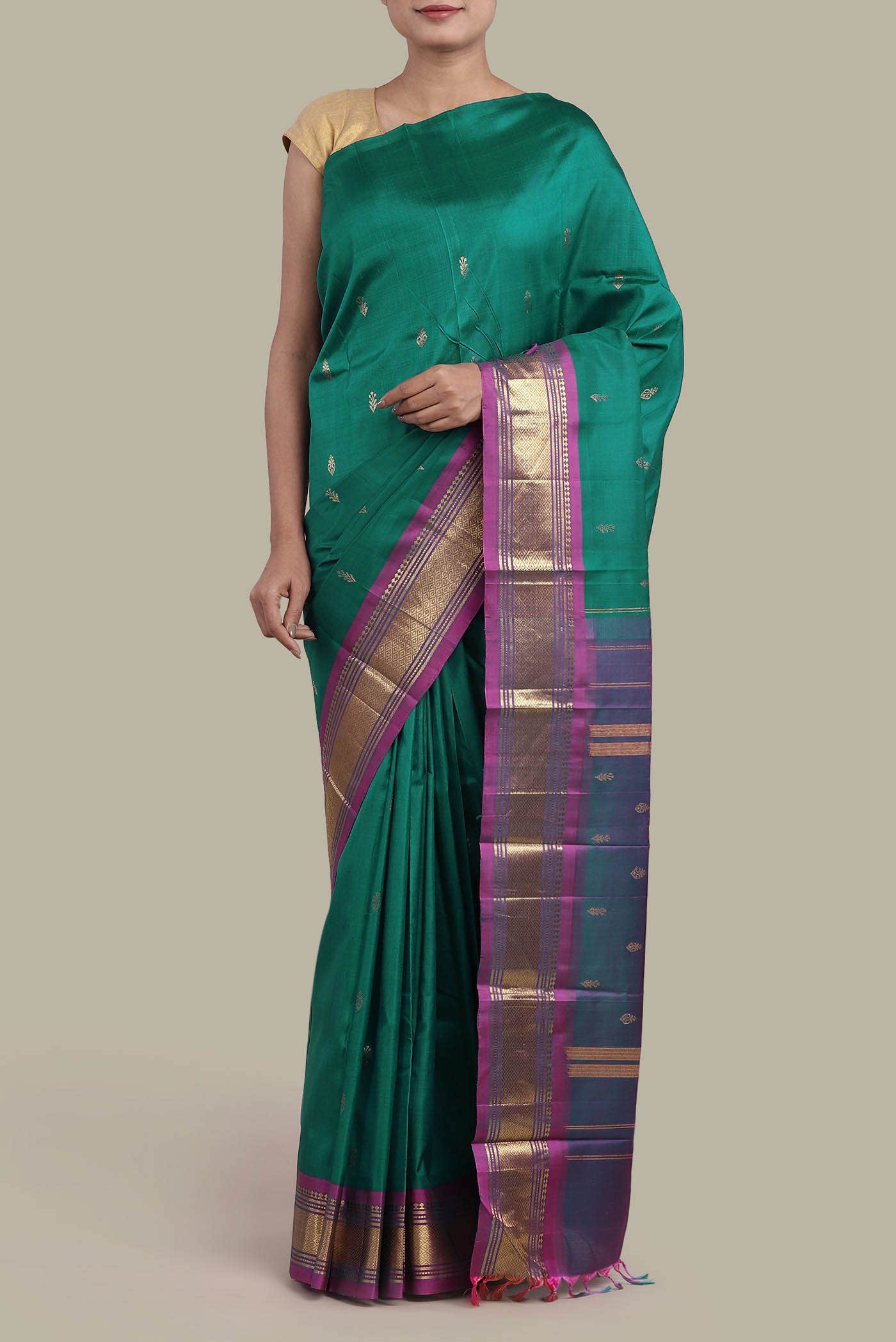 Green Kanchipuram Silk Saree