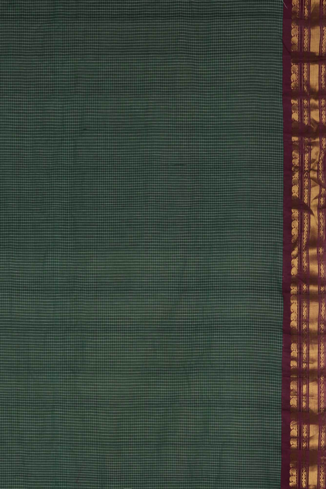 Green Gadwal Silk Cotton Saree