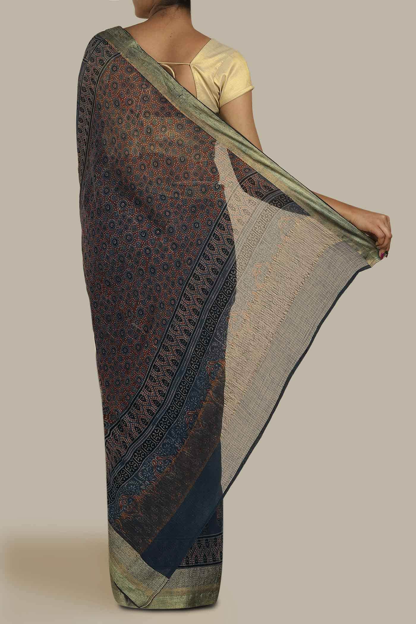 Blue Kota Cotton Saree