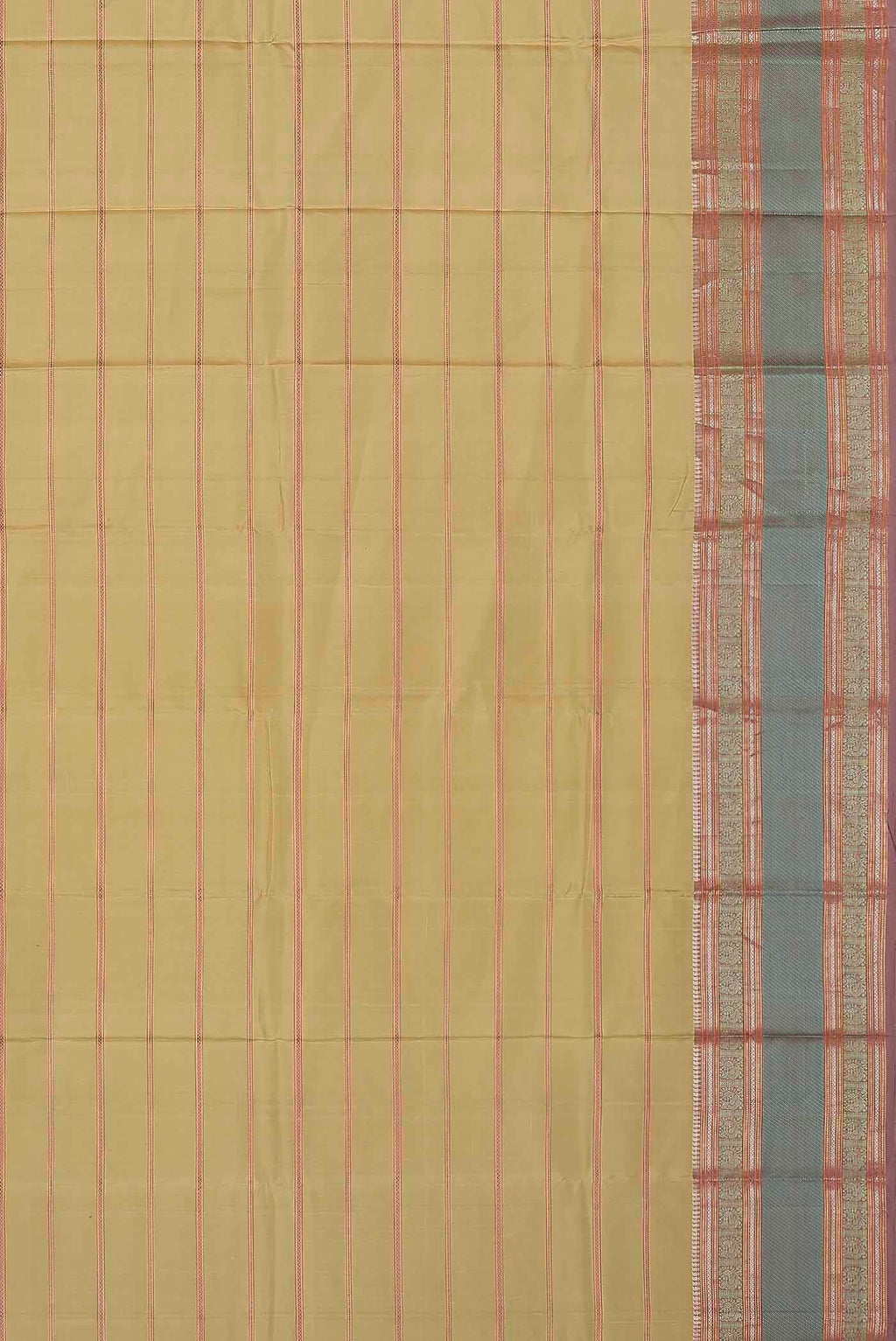 Beige Kanchipuram Silk Saree