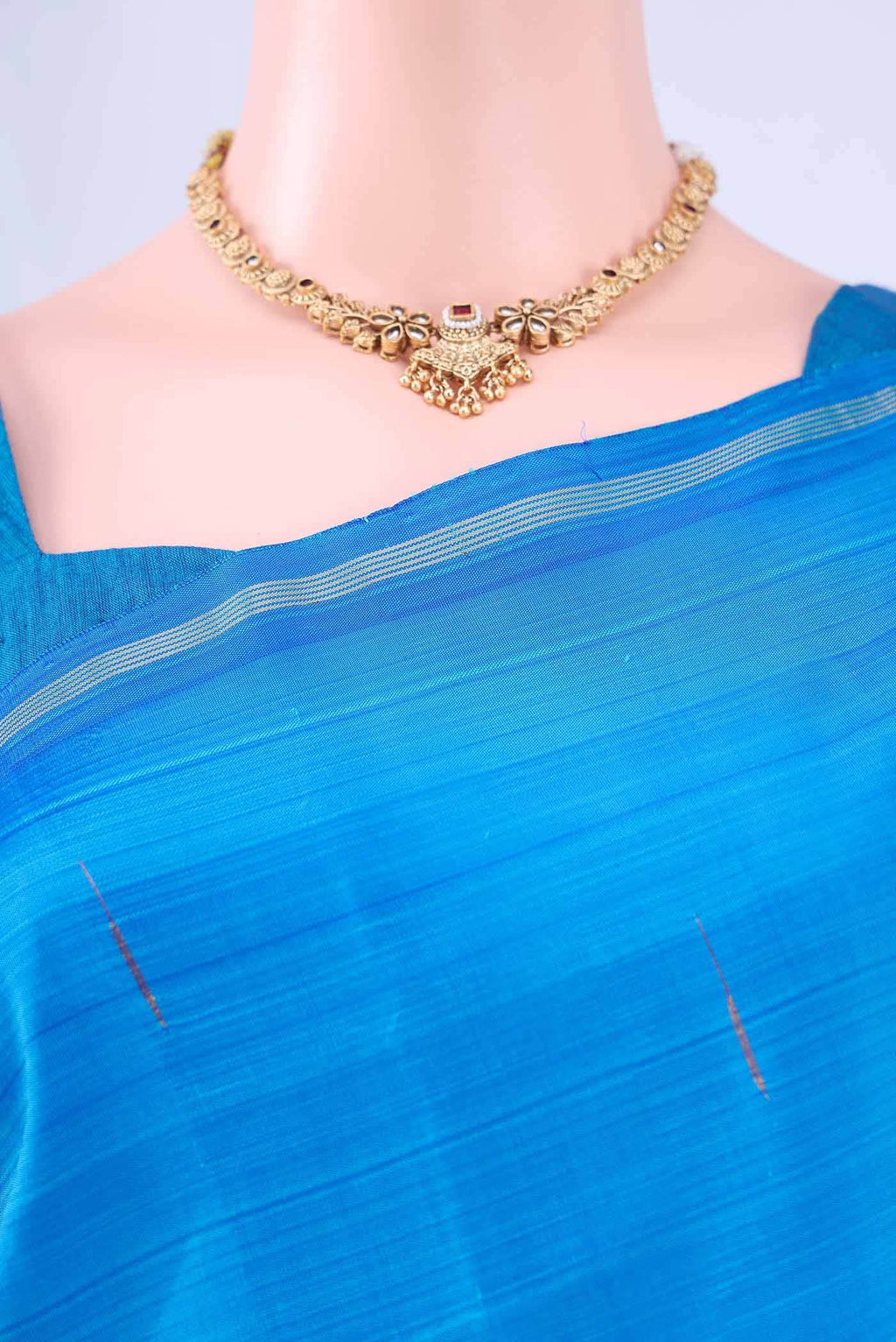 Blue Kanchipuram Silk Saree