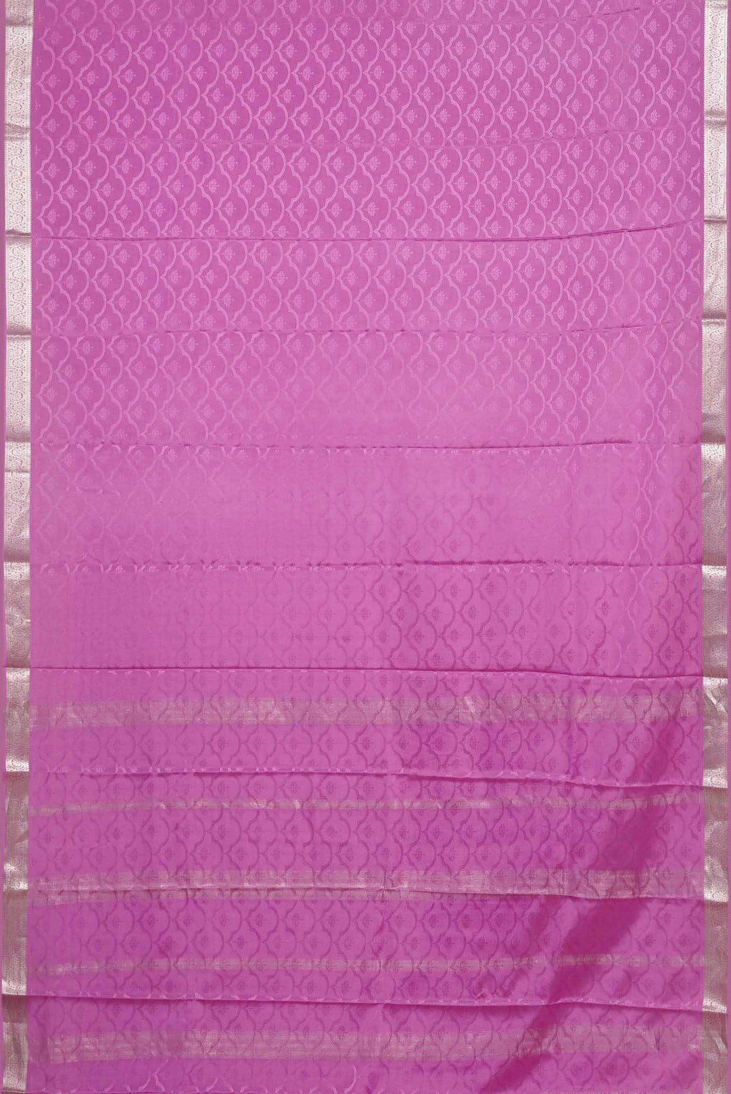 Pink Mysore Crepe Saree