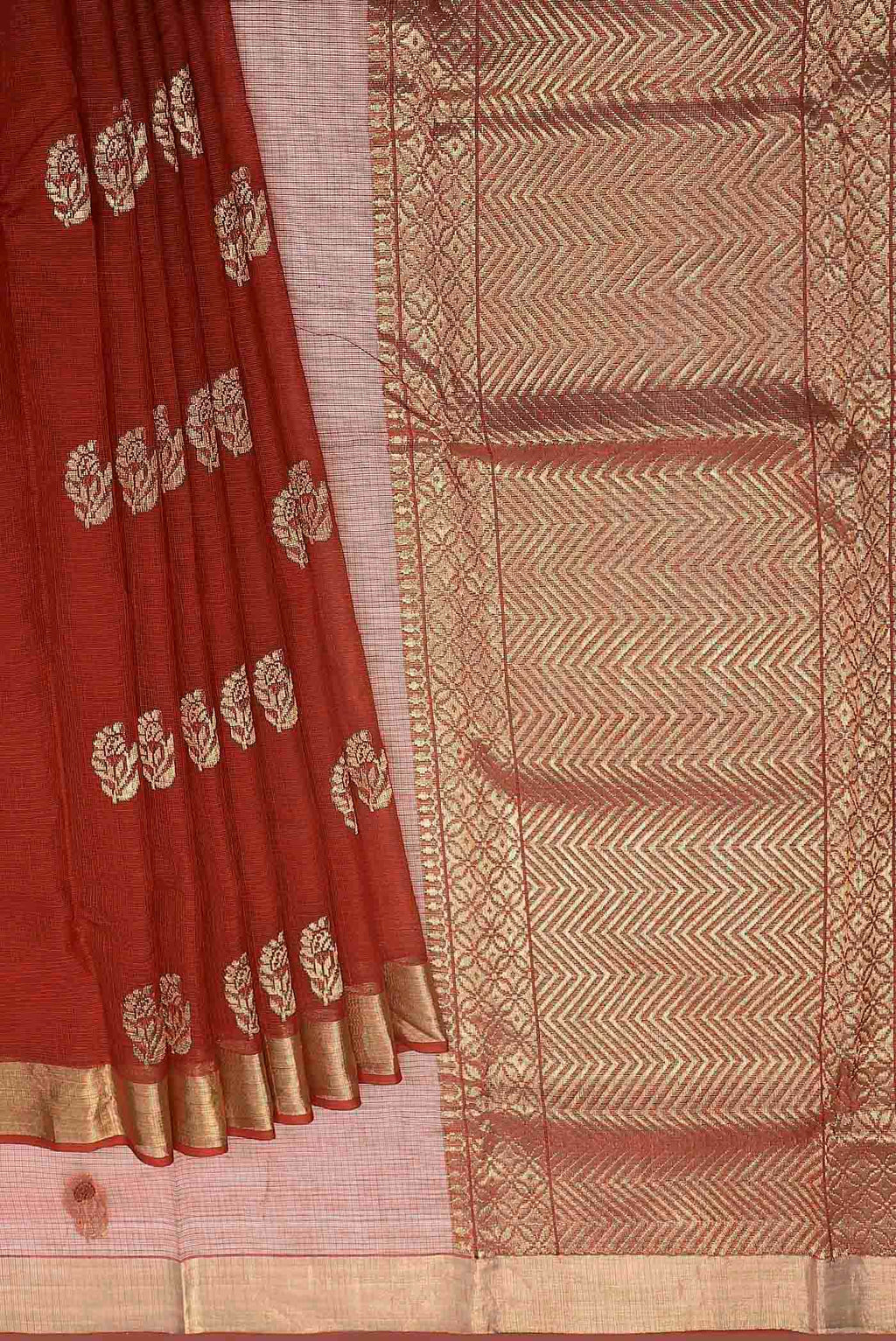 Red Kota Silk Saree