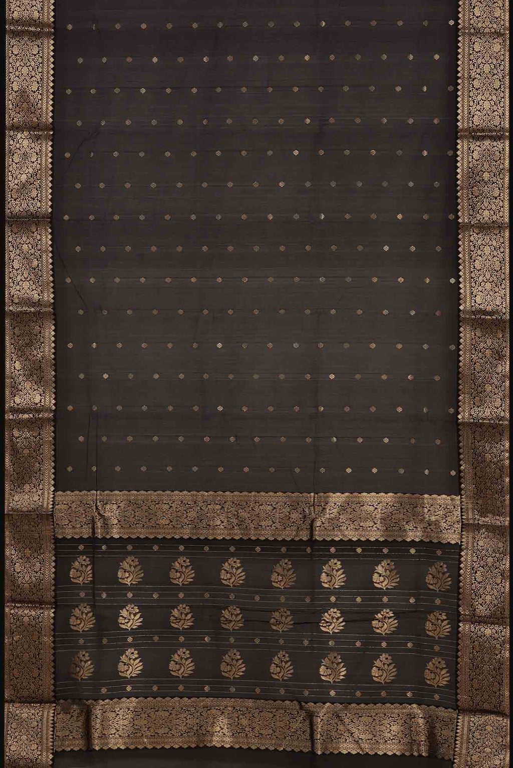 Brown Chanderi Silk Cotton Saree