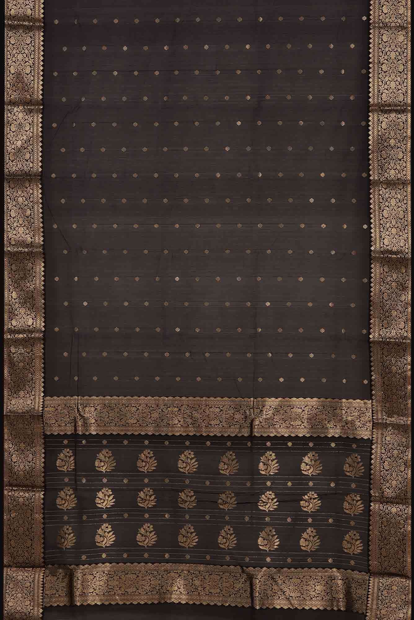 Brown Chanderi Silk Cotton Saree