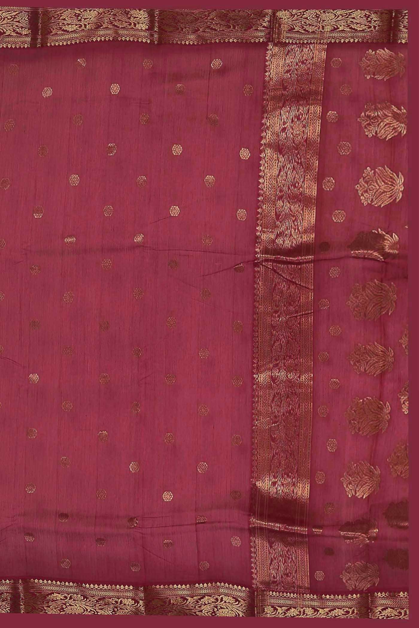 Pink Chanderi Silk Cotton Saree