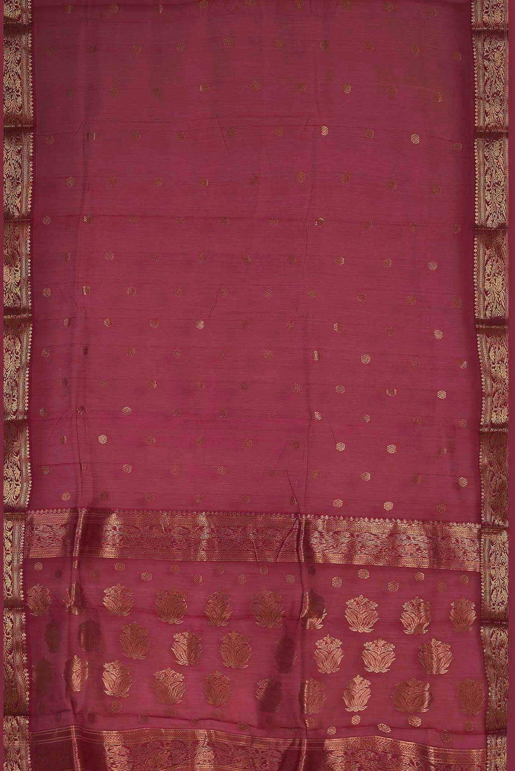 Pink Chanderi Silk Cotton Saree