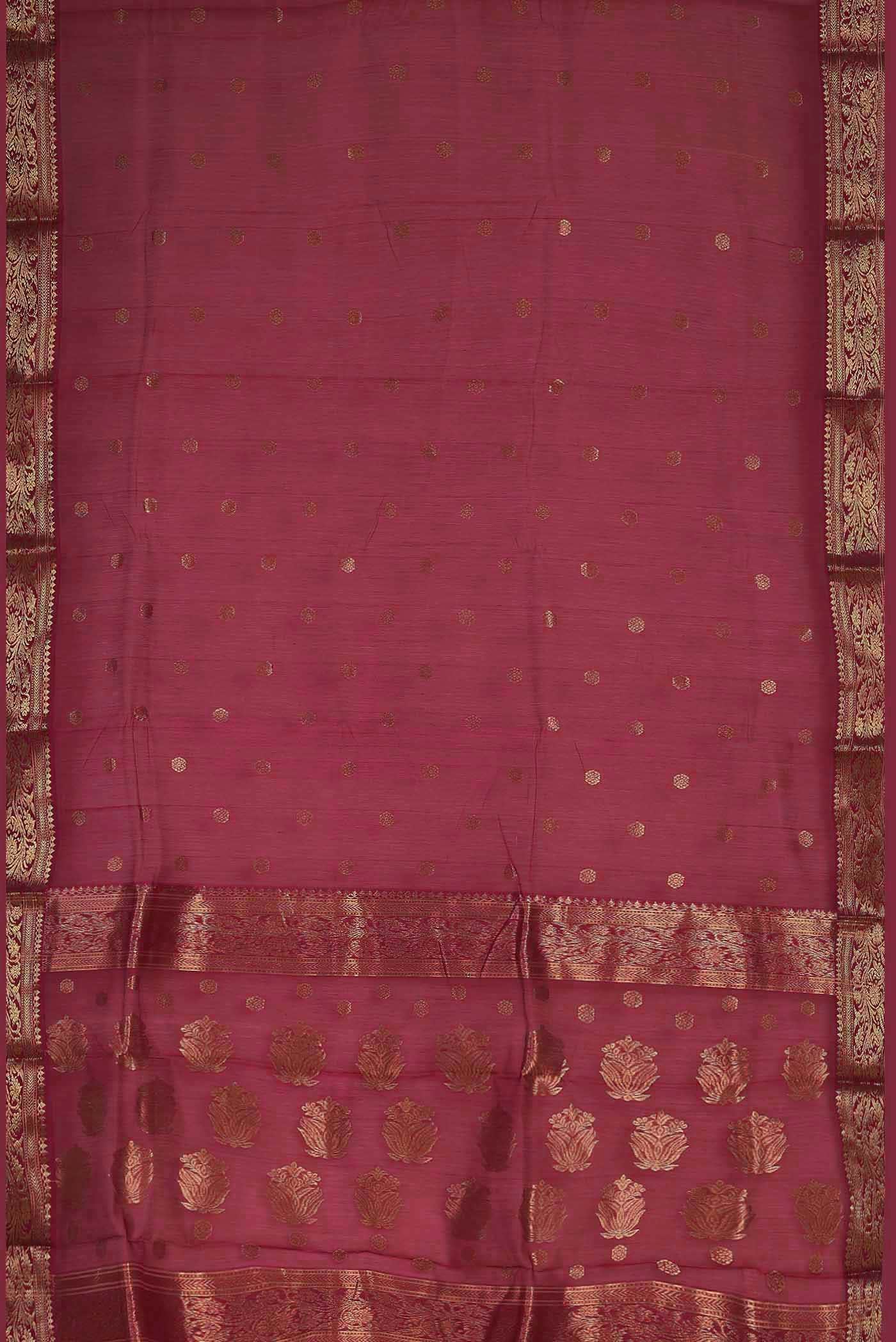 Pink Chanderi Silk Cotton Saree