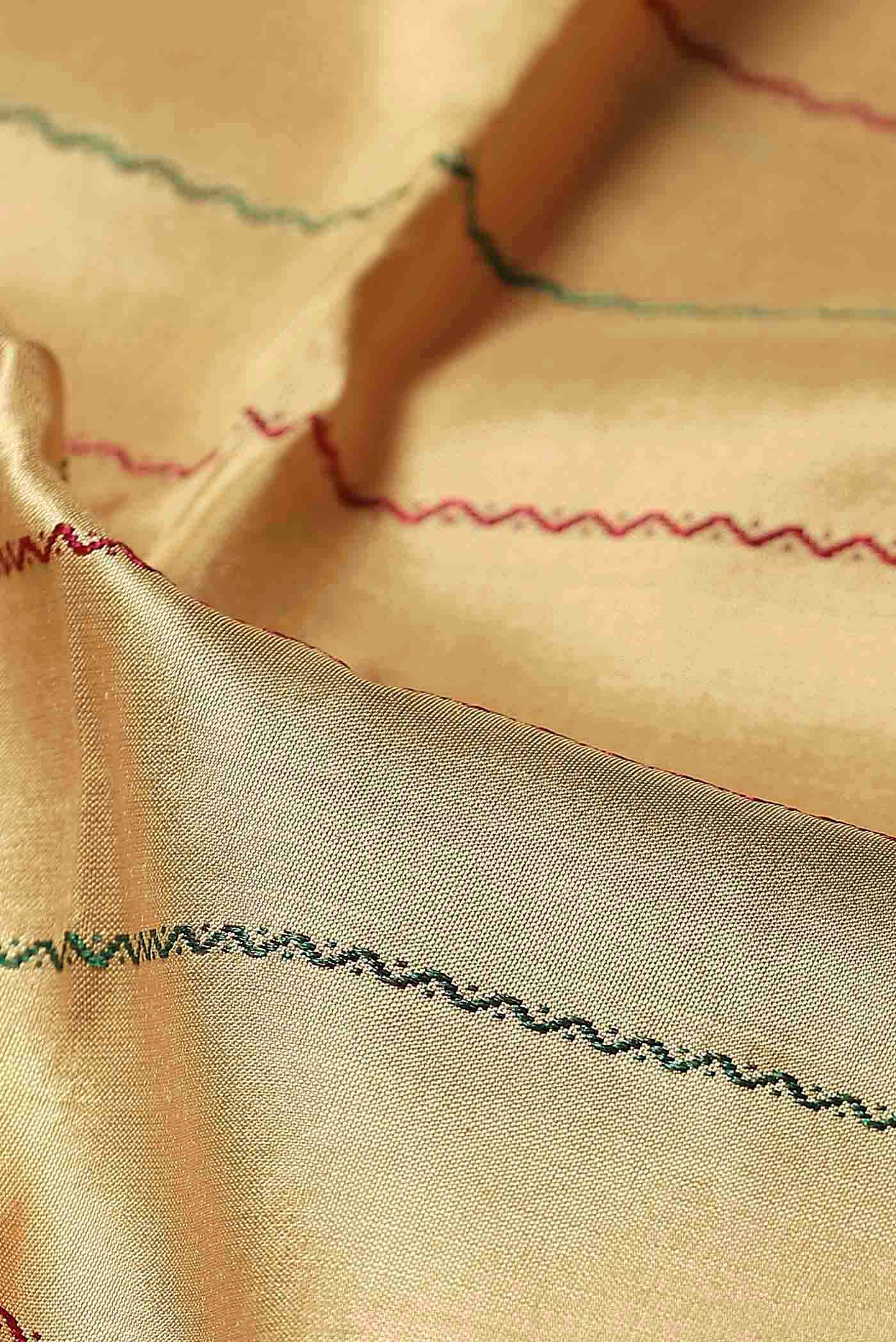 Beige Kanchipuram Silk Saree