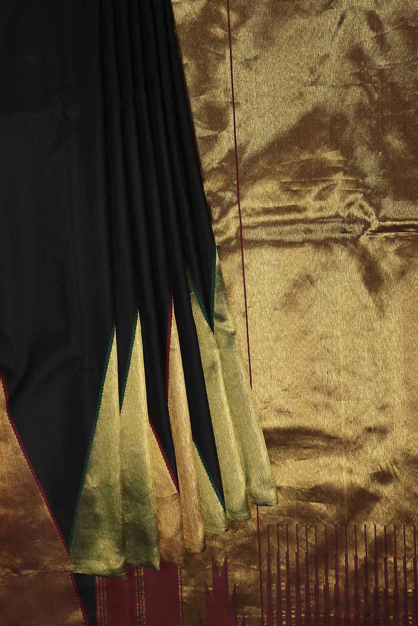 Black Kanchipuram Silk Saree