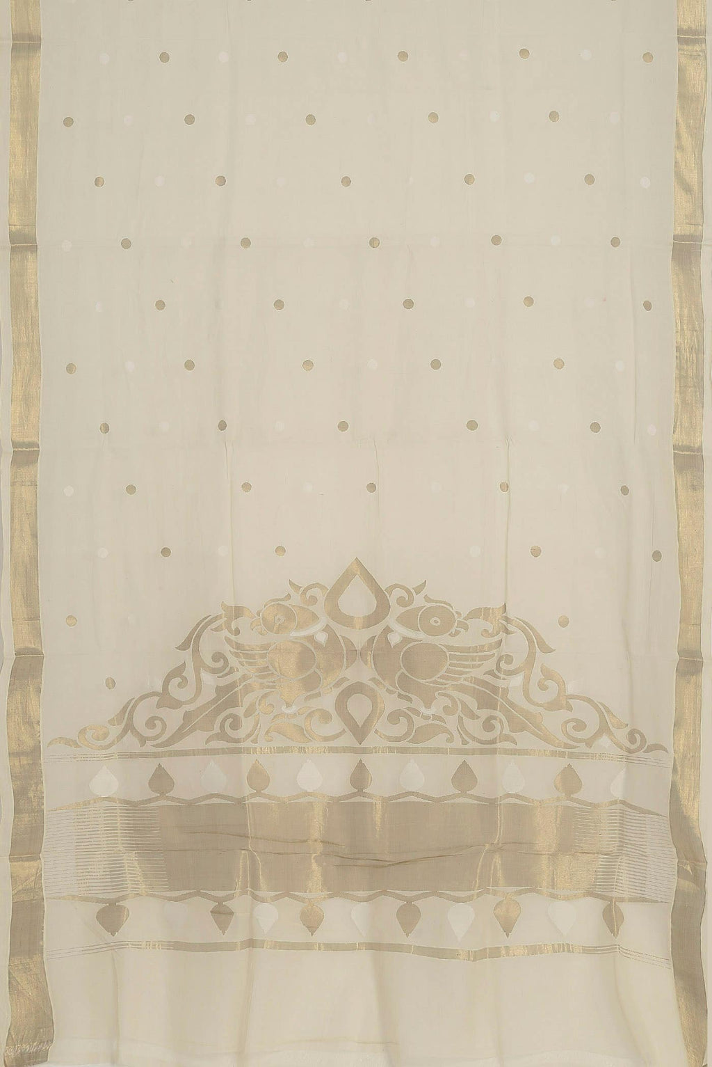 Pure Silk Pure Zari Off White Uppada Cotton Saree