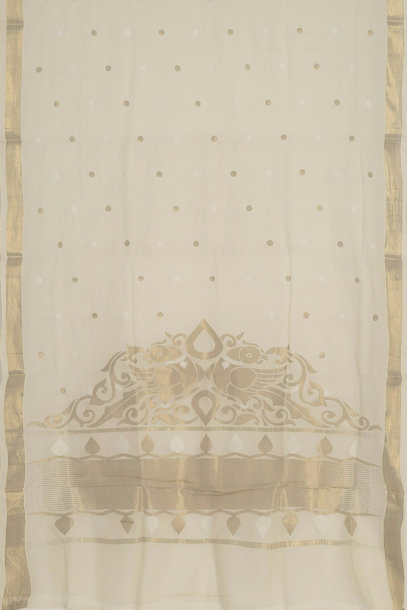 Pure Silk Pure Zari Off White Uppada Cotton Saree