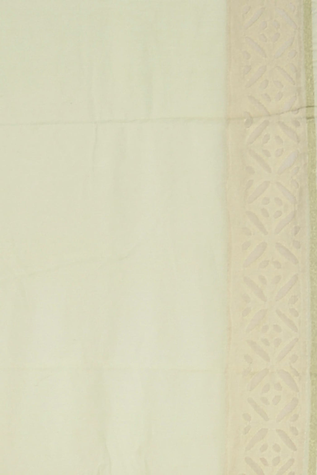 Cream Maheshwari Silk Cotton Saree