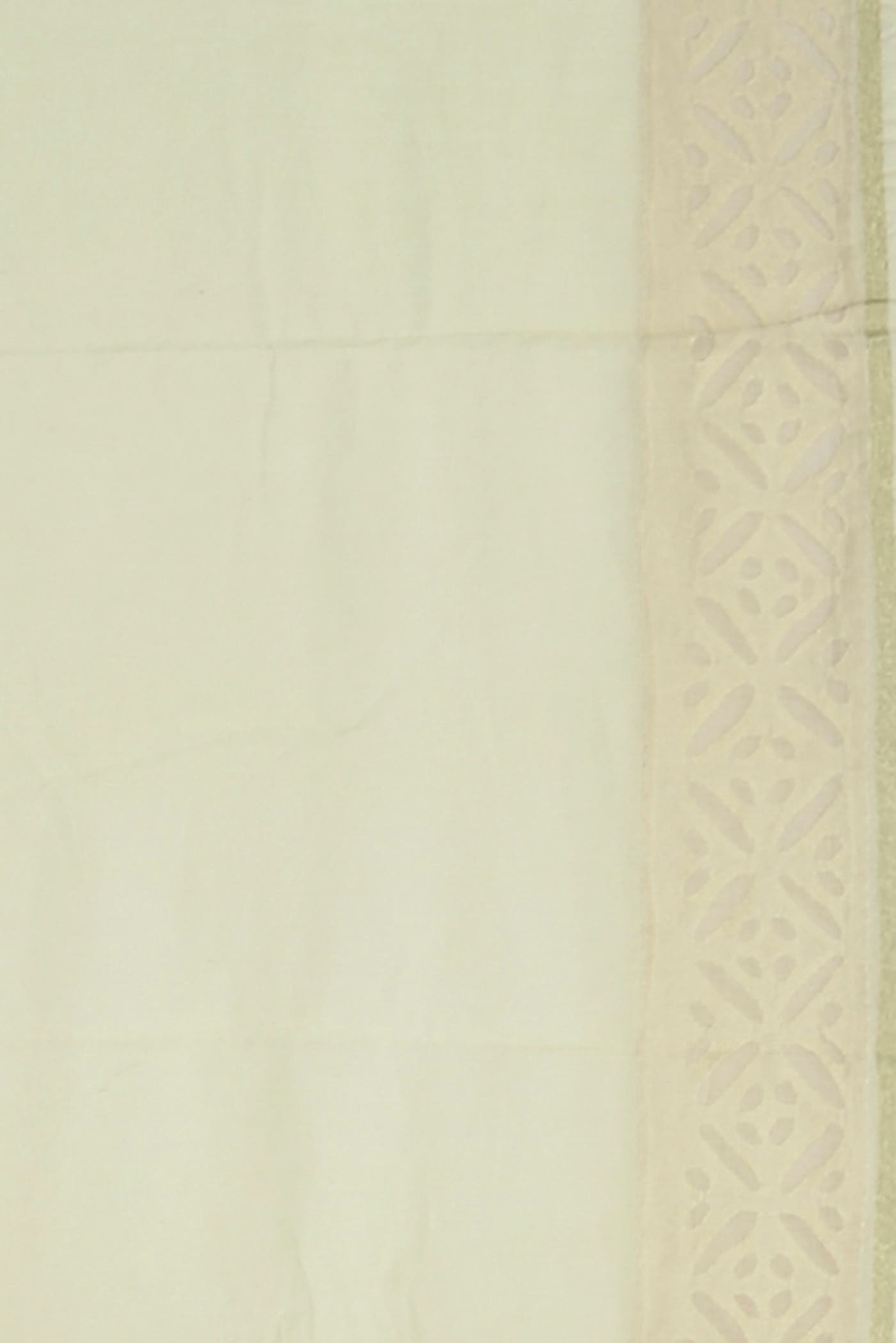 Cream Maheshwari Silk Cotton Saree