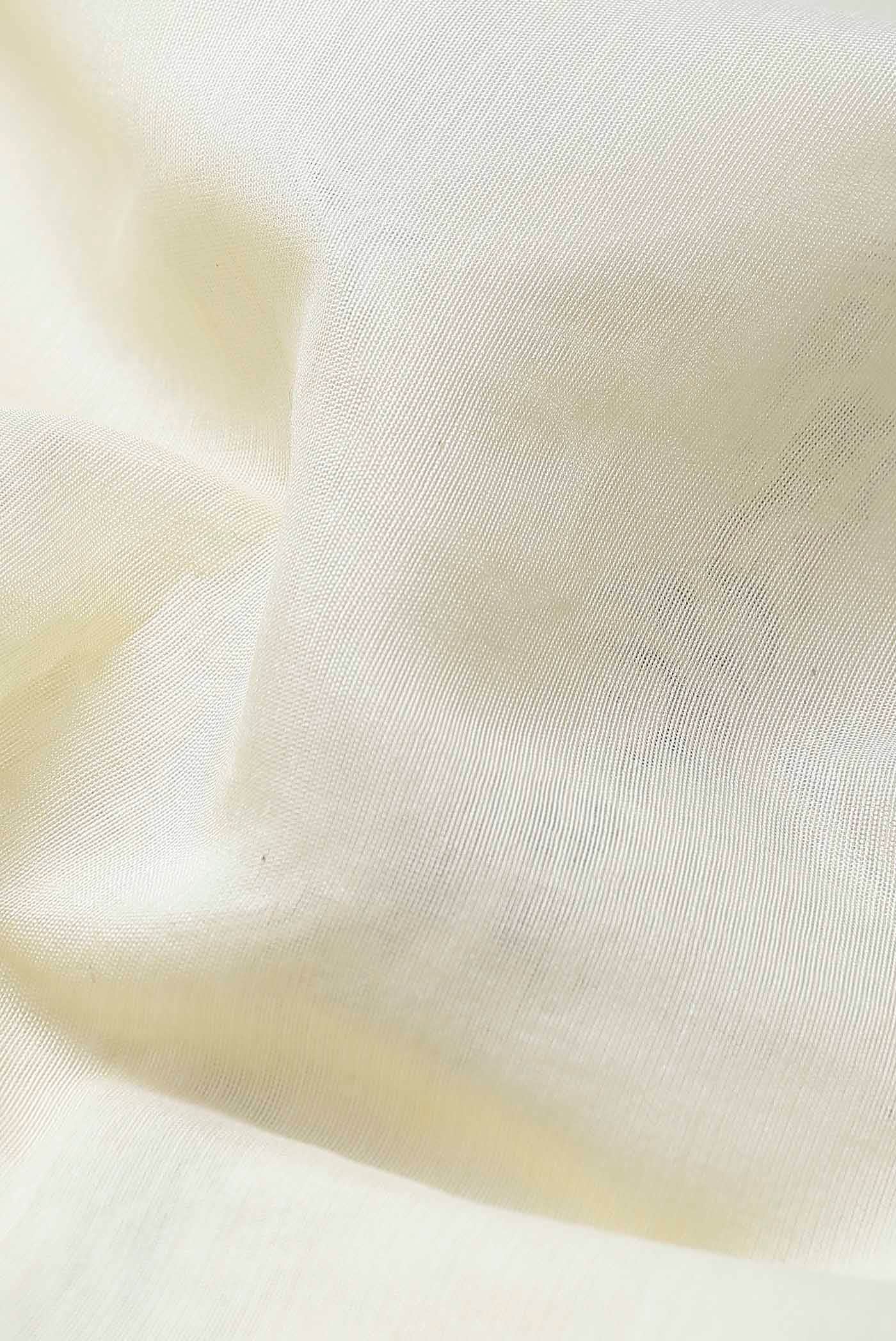 Cream Maheshwari Silk Cotton Saree