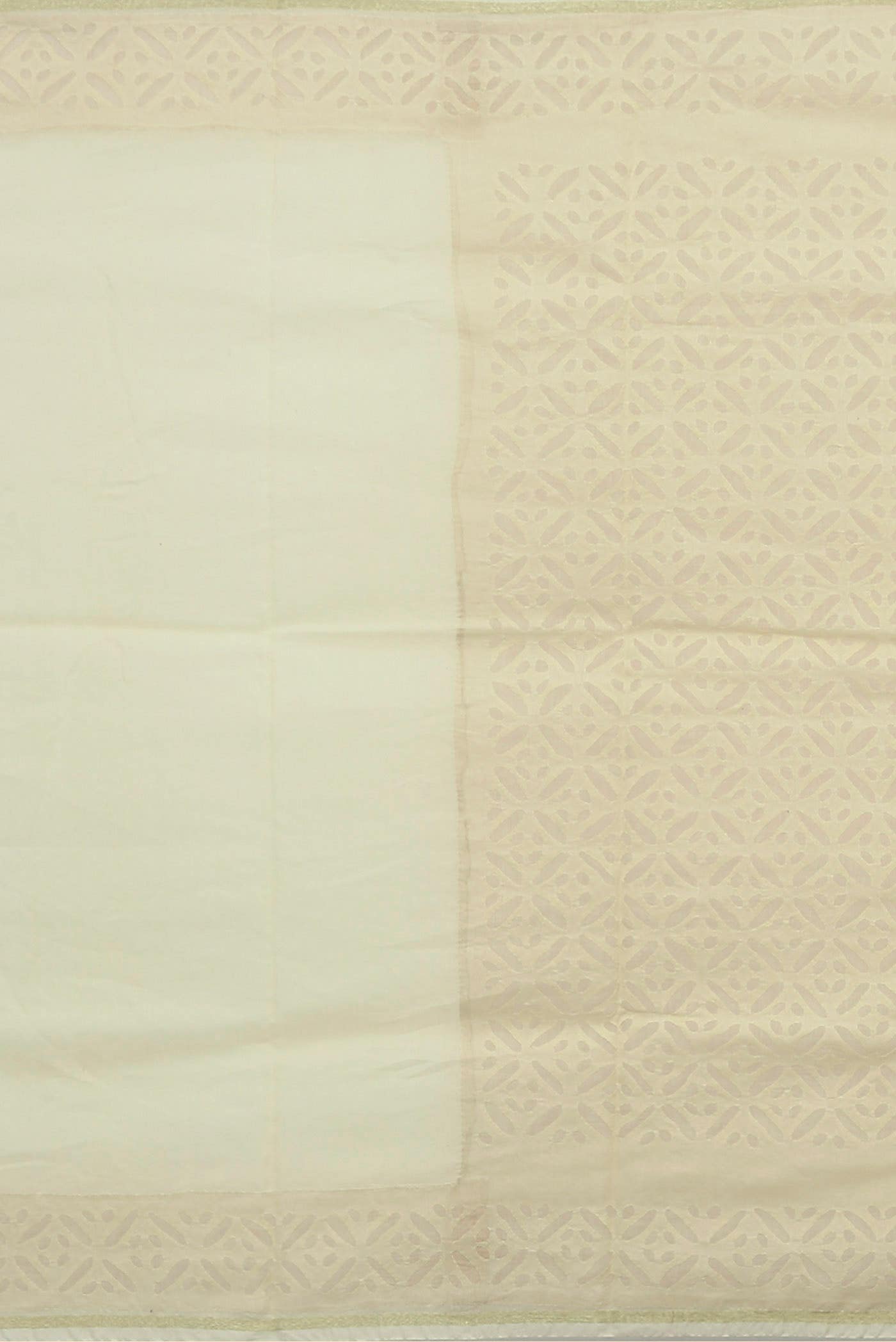 Cream Maheshwari Silk Cotton Saree