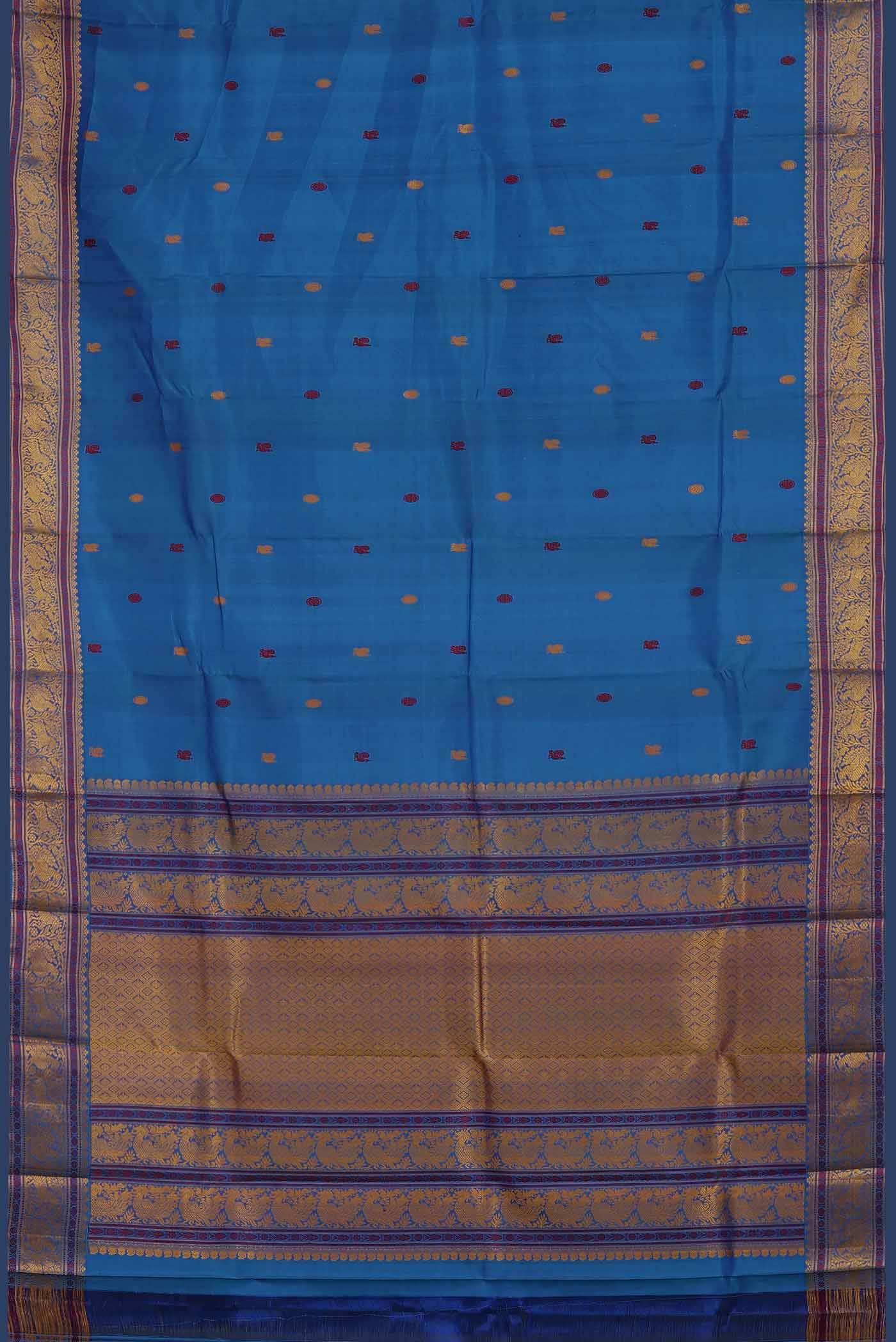 Blue Kanchipuram Silk Saree