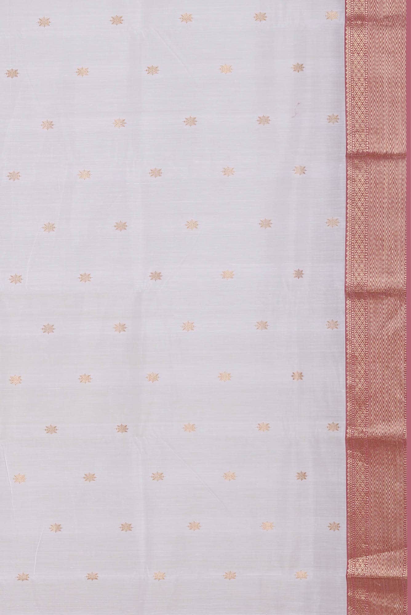 White Chanderi Silk Cotton Saree