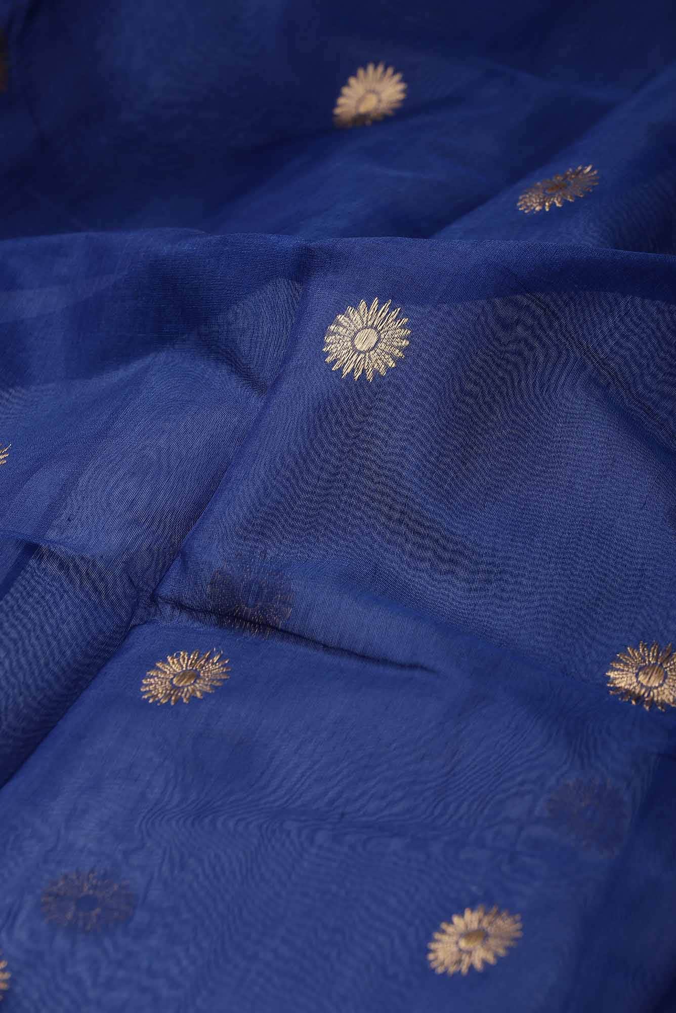 Blue Chanderi Silk Cotton Saree