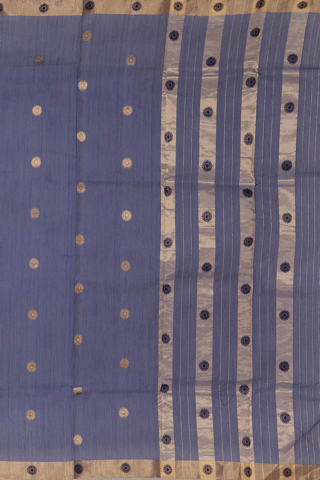 Blue Chanderi Silk Cotton Saree